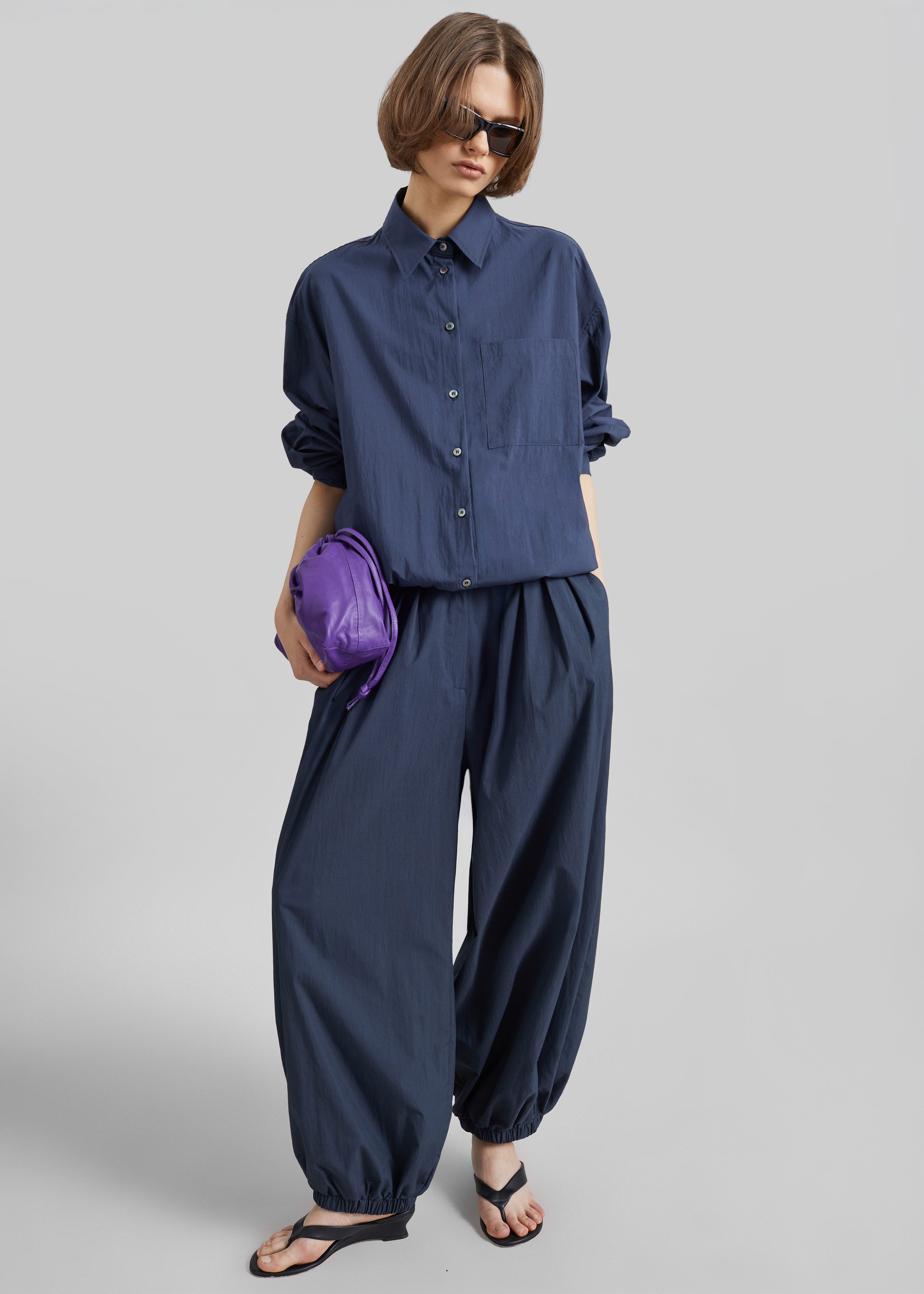 Vannes Balloon Pants - Navy - 4