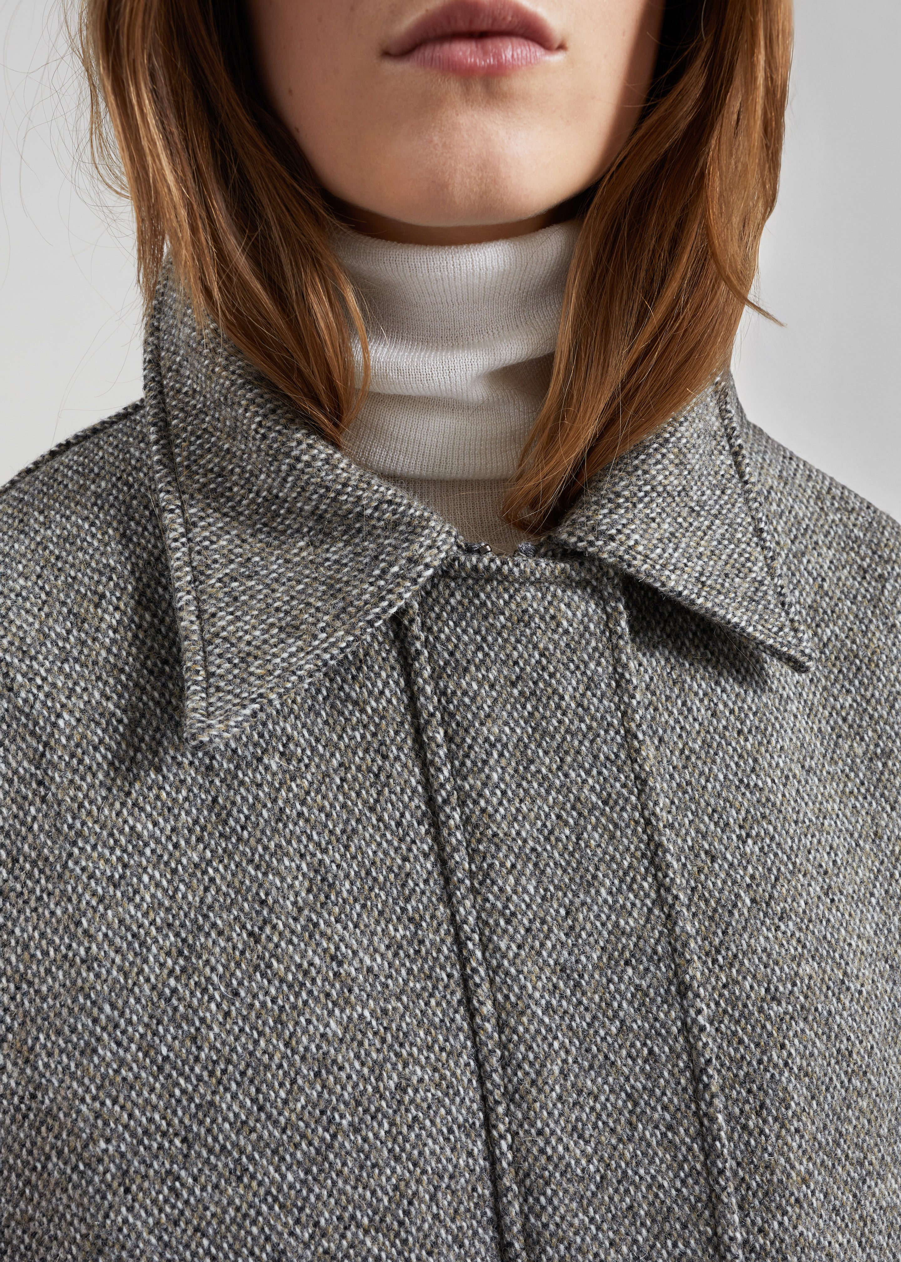 Vanves Wool Blouson Jacket - Grey Melange - 4