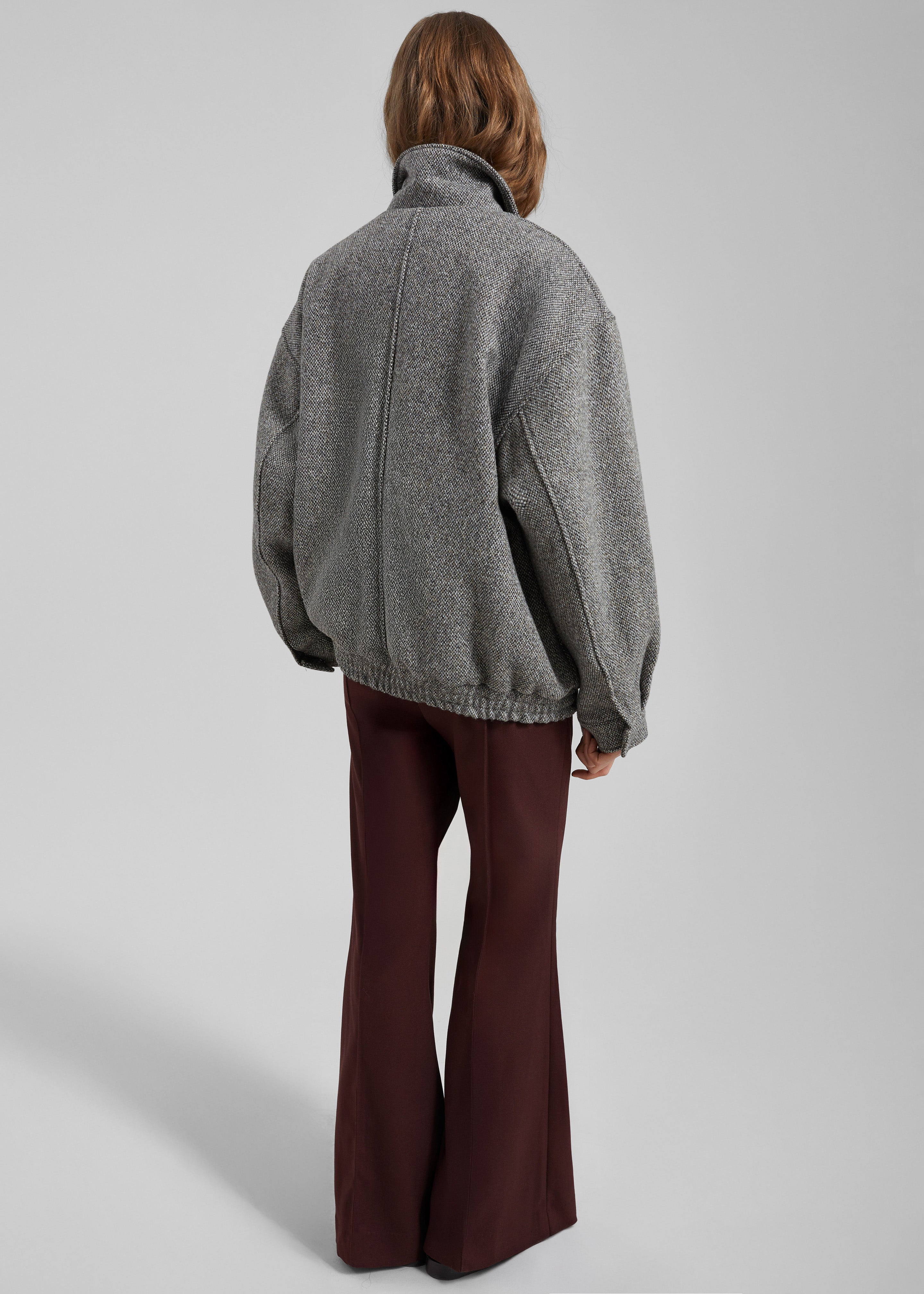 Vanves Wool Blouson Jacket - Grey Melange - 6