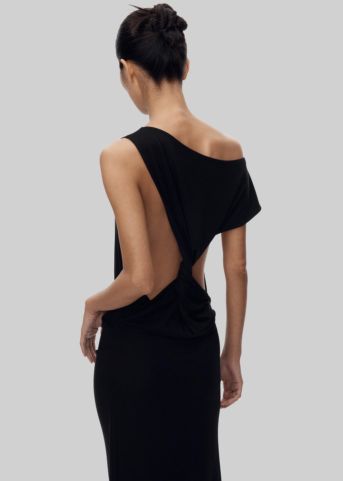 Varena Twisted Cut-Out Maxi Dress - Black - 1