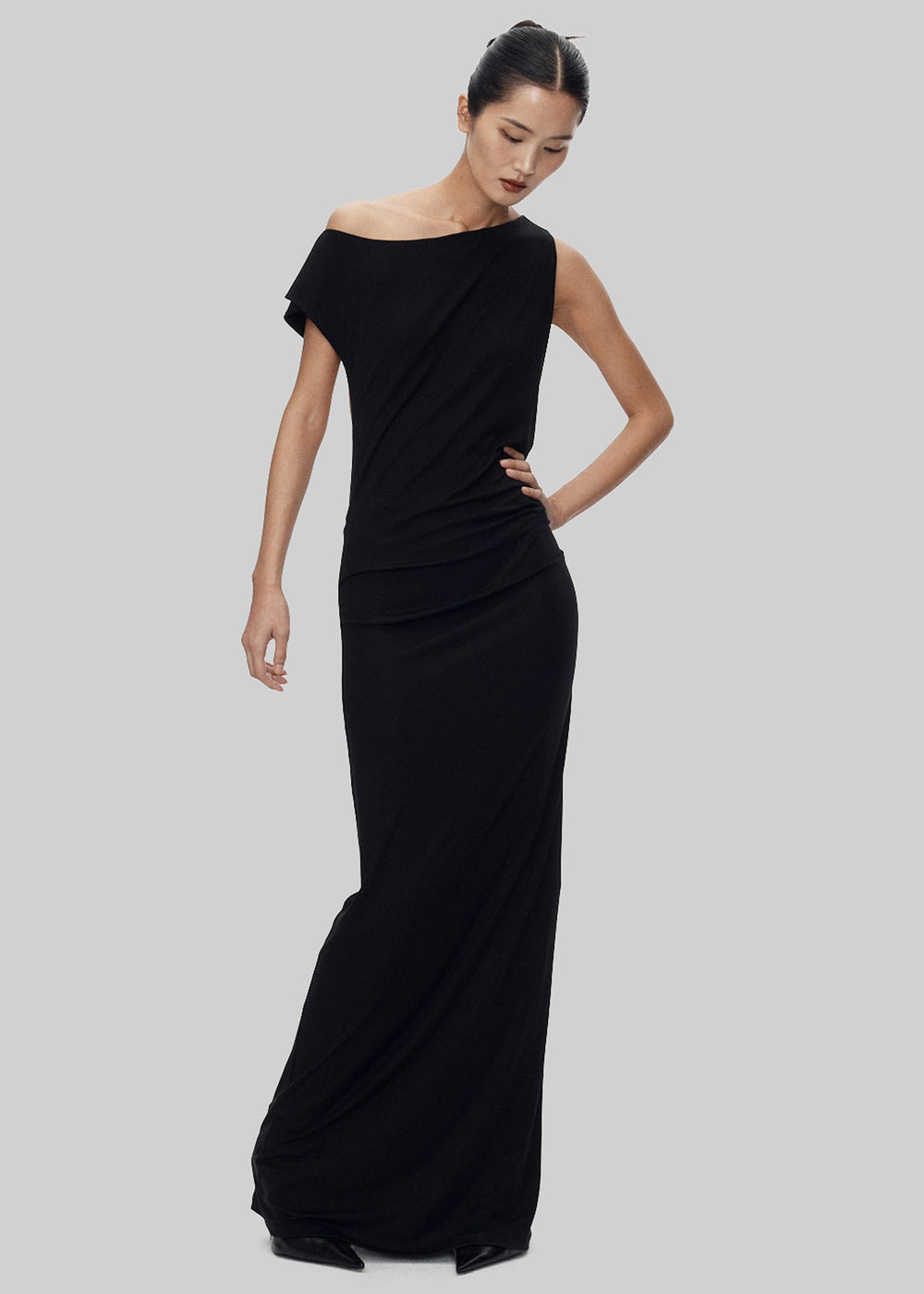 Varena Twisted Cut-Out Maxi Dress - Black - 1