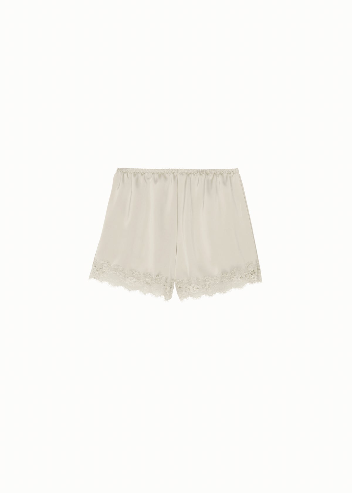 Varnell Satin Lace Shorts - Beige - 9