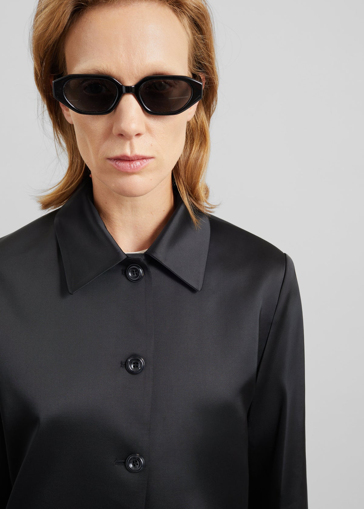 Vavin Satin Long Jacket - Black - 4