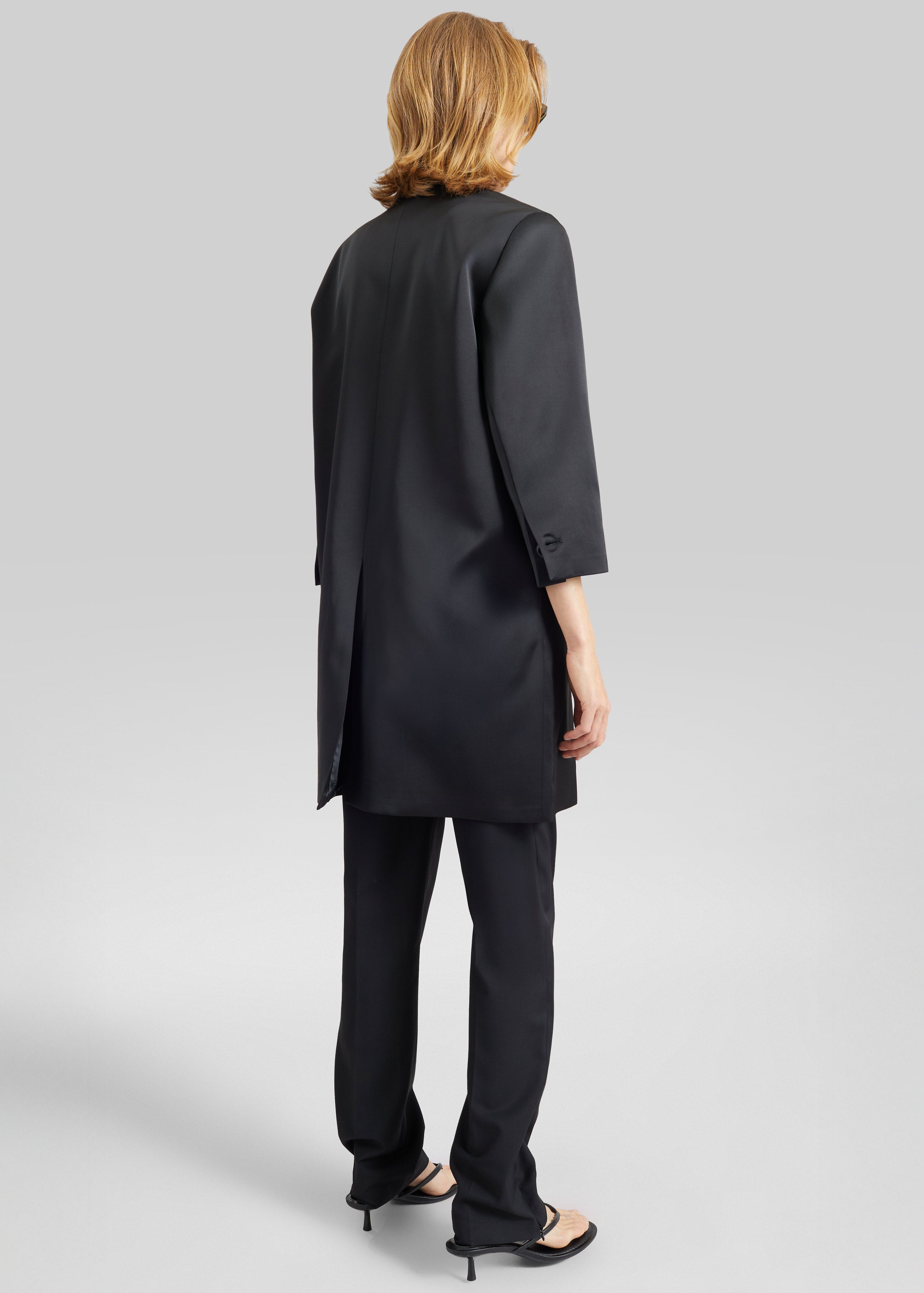 【MAVIMOON】Long jacket BLACK ジャケット Vavin Satin Long Jacket - Black – The Frankie Shop