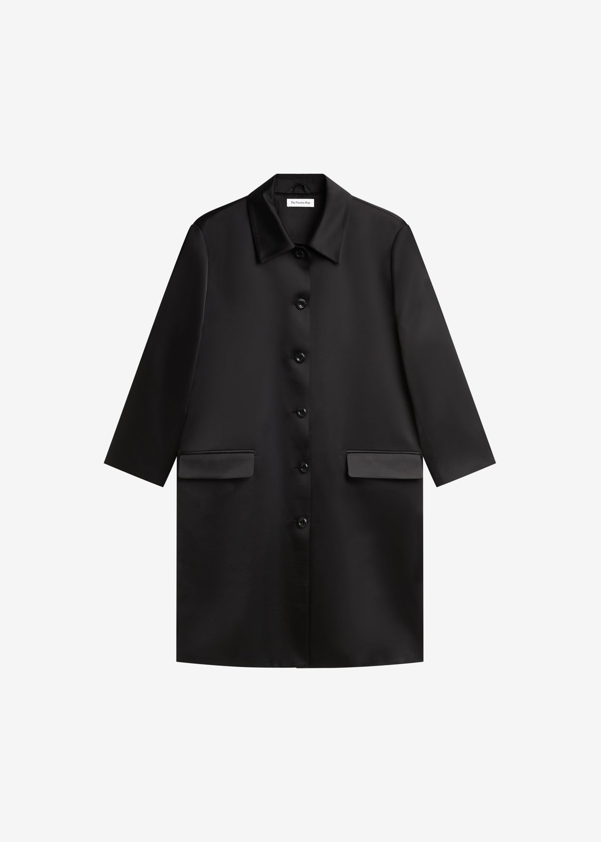 Vavin Satin Long Jacket - Black - 8