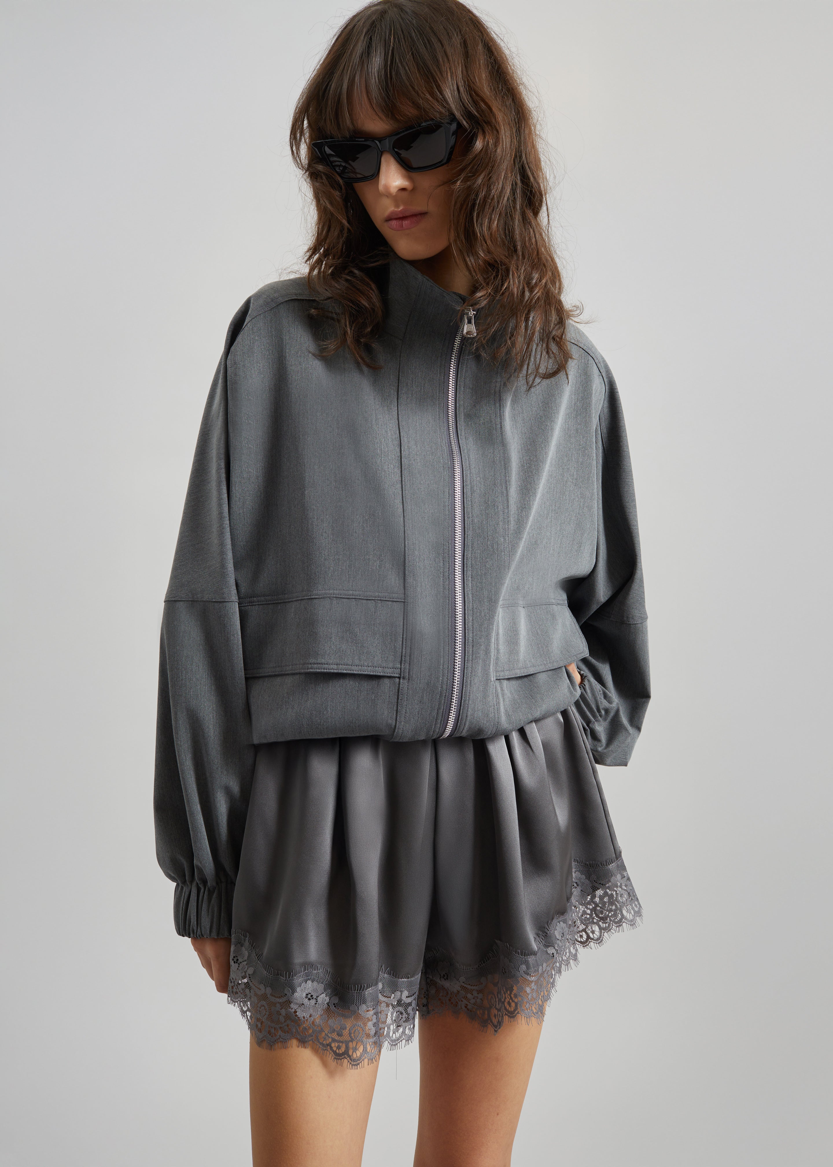 Veere Blouson Jacket - Grey - 5
