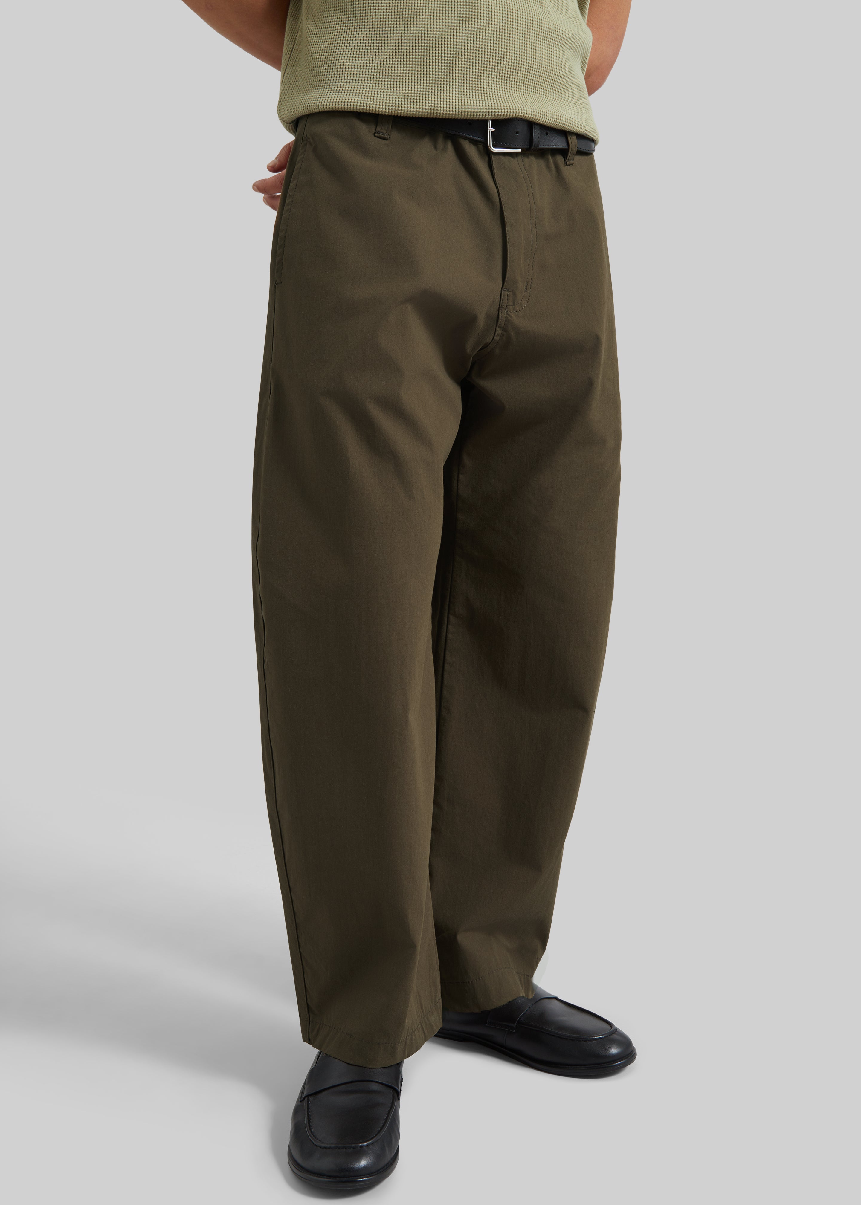 Velet Barrel Leg Pants - Olive Brown - 2