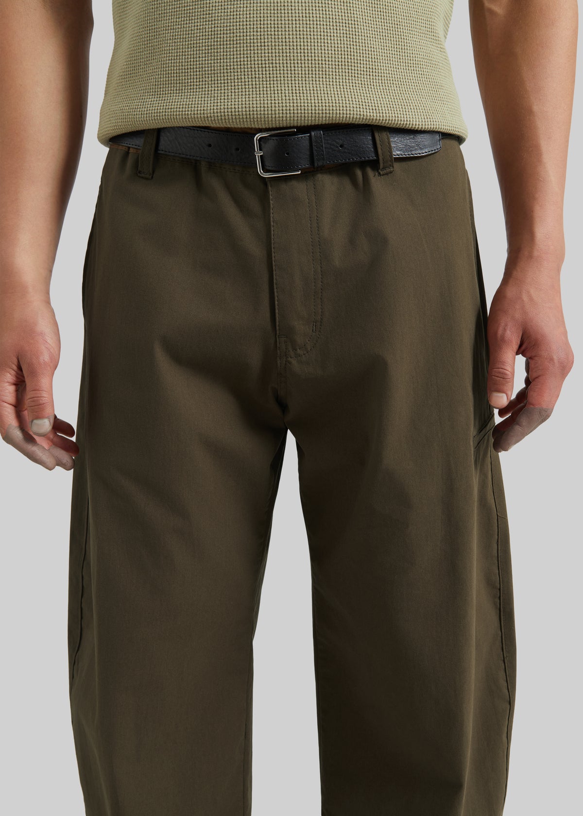 Velet Barrel Leg Pants - Olive Brown - 3