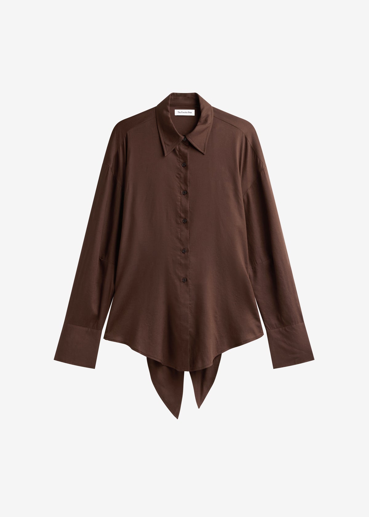 Velia Cut-Out Back Shirt - Brown - 10