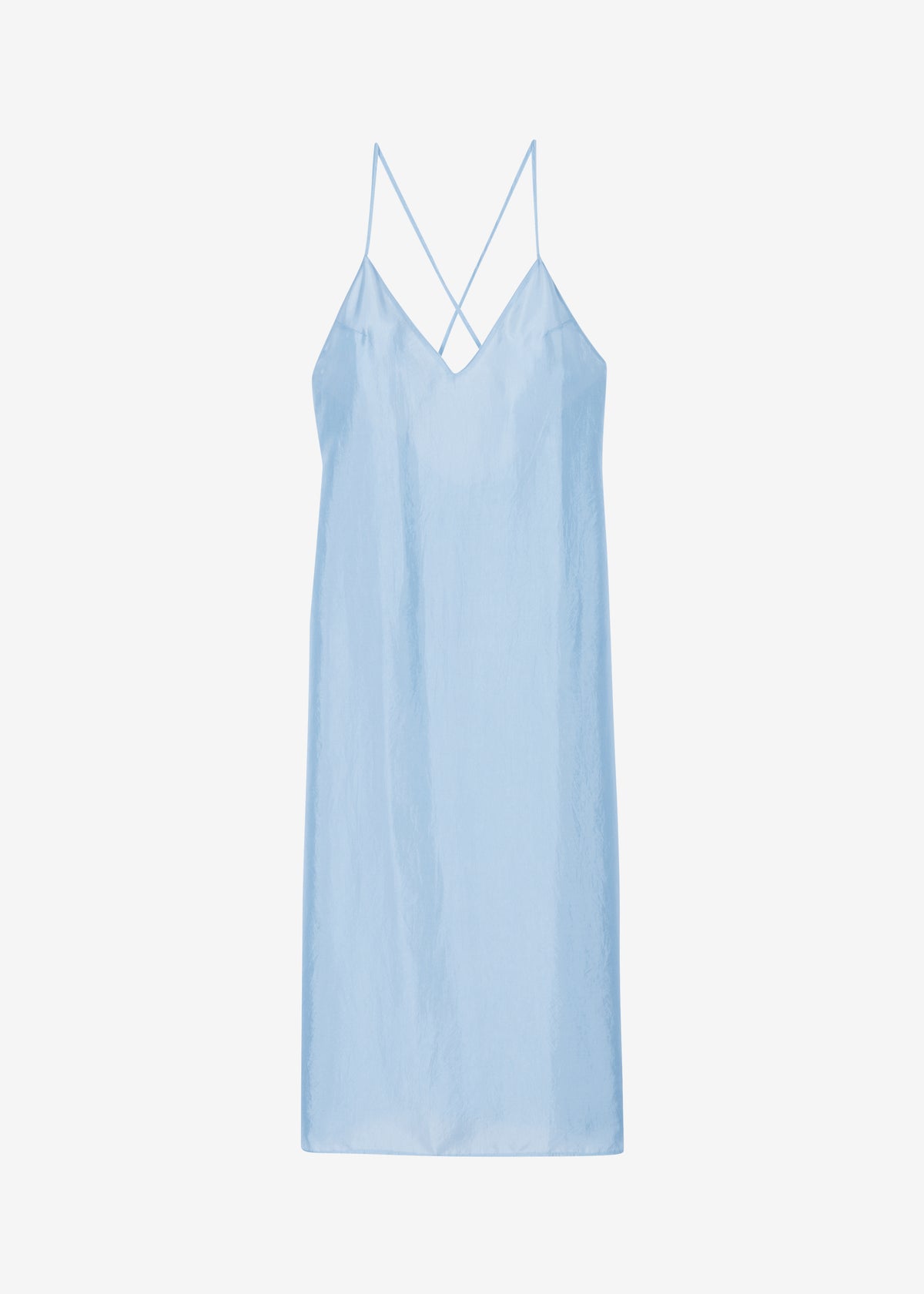 dusty blue slip dress Light Blue Satin Maxi Slip Dress With Cowl Neck and Open Back