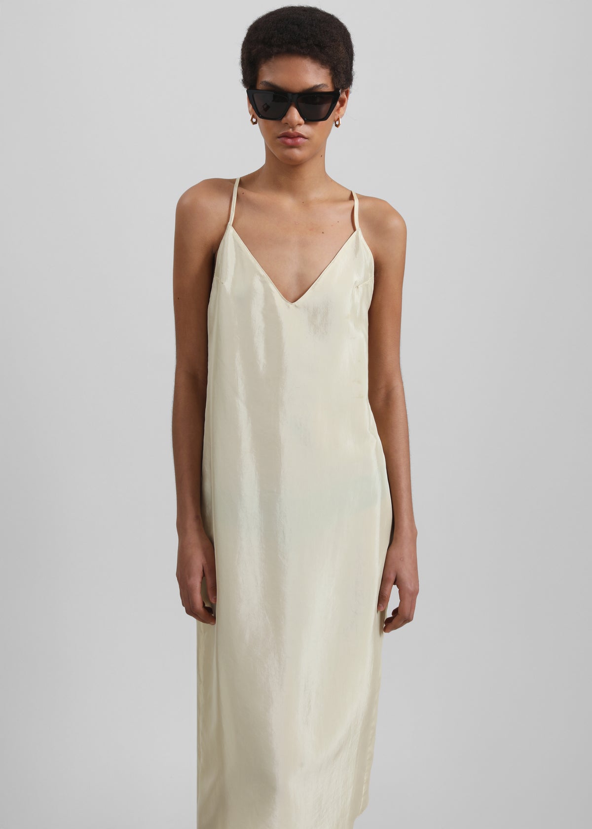 Vence Slip Dress - Pale Yellow The Frankie Shop Vence Slip Dress - Pale Yellow The Frankie Shop