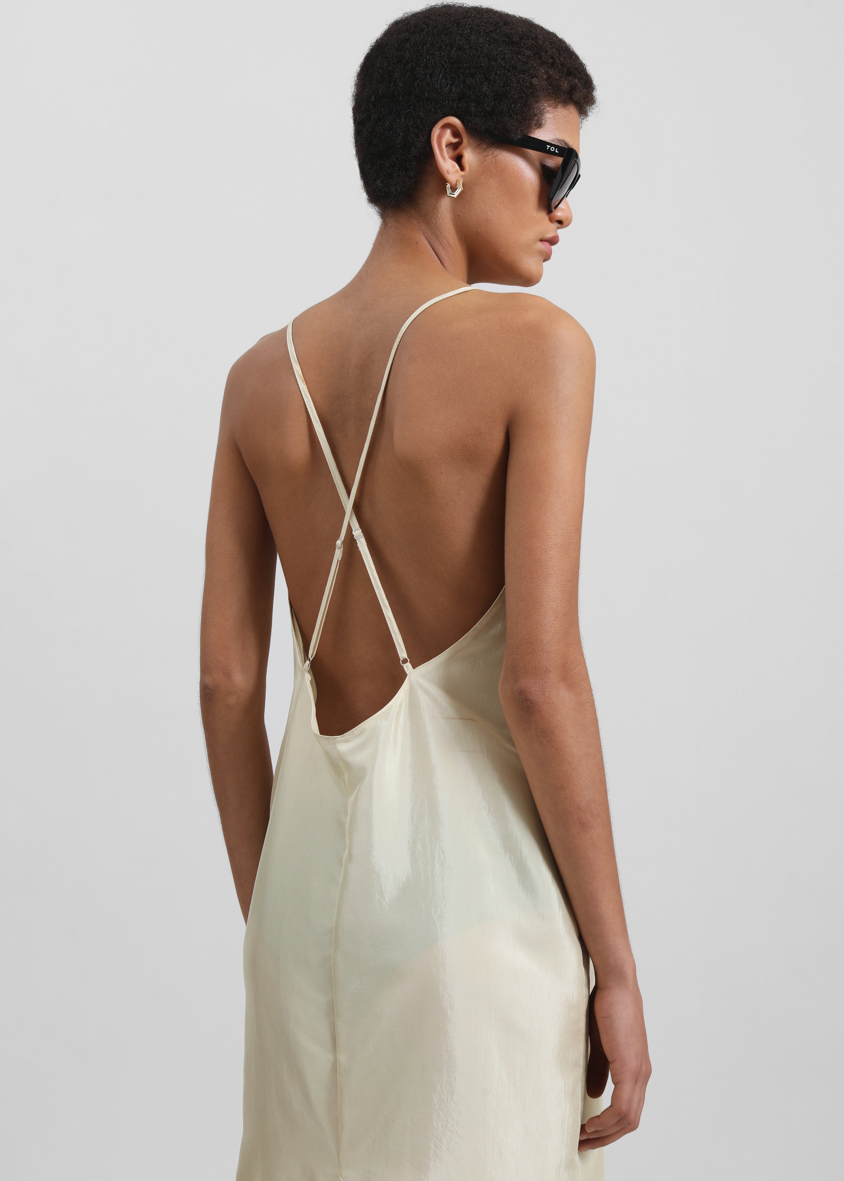 Vence Slip Dress - Pale Yellow The Frankie Shop Vence Slip Dress - Pale Yellow The Frankie Shop