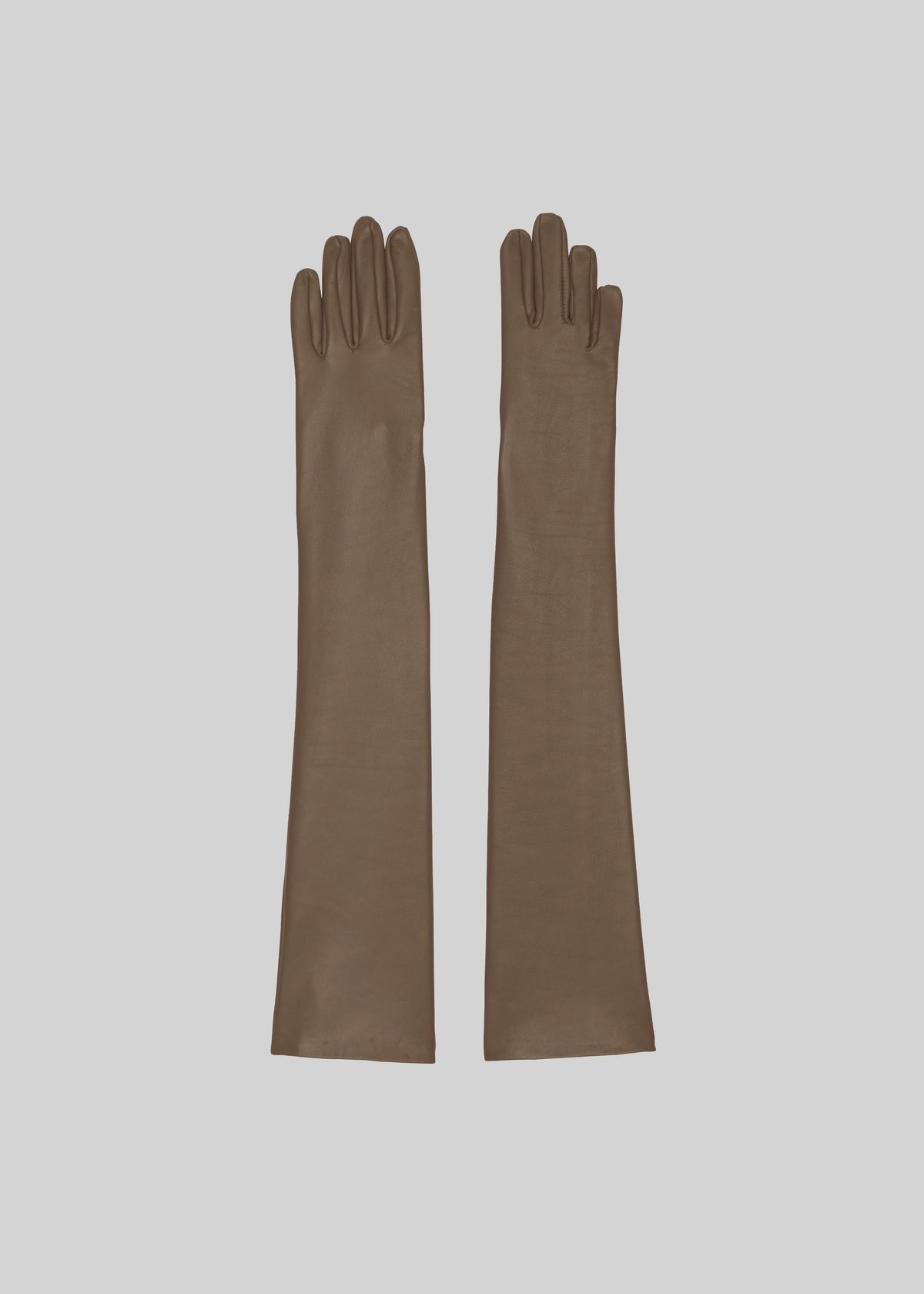 Veneto Long Leather Gloves - Light Brown