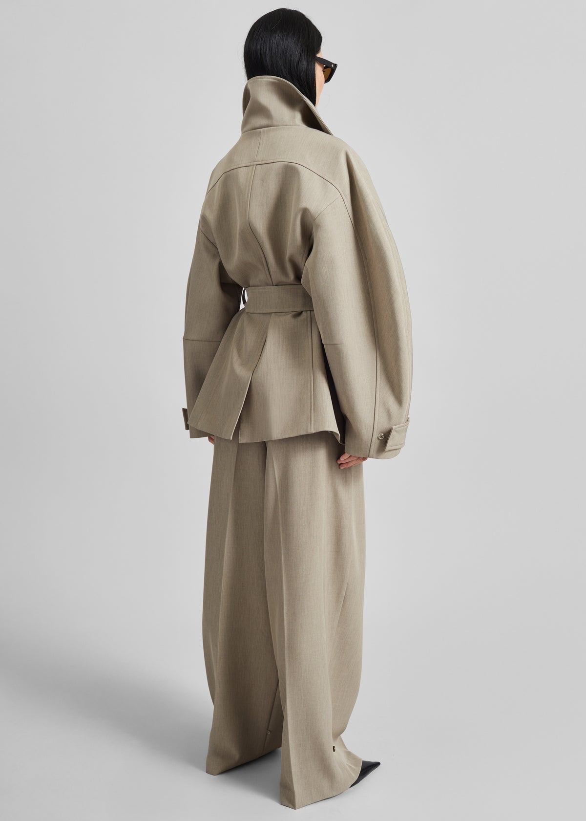 Venlo Pleated Trousers - Beige - 8