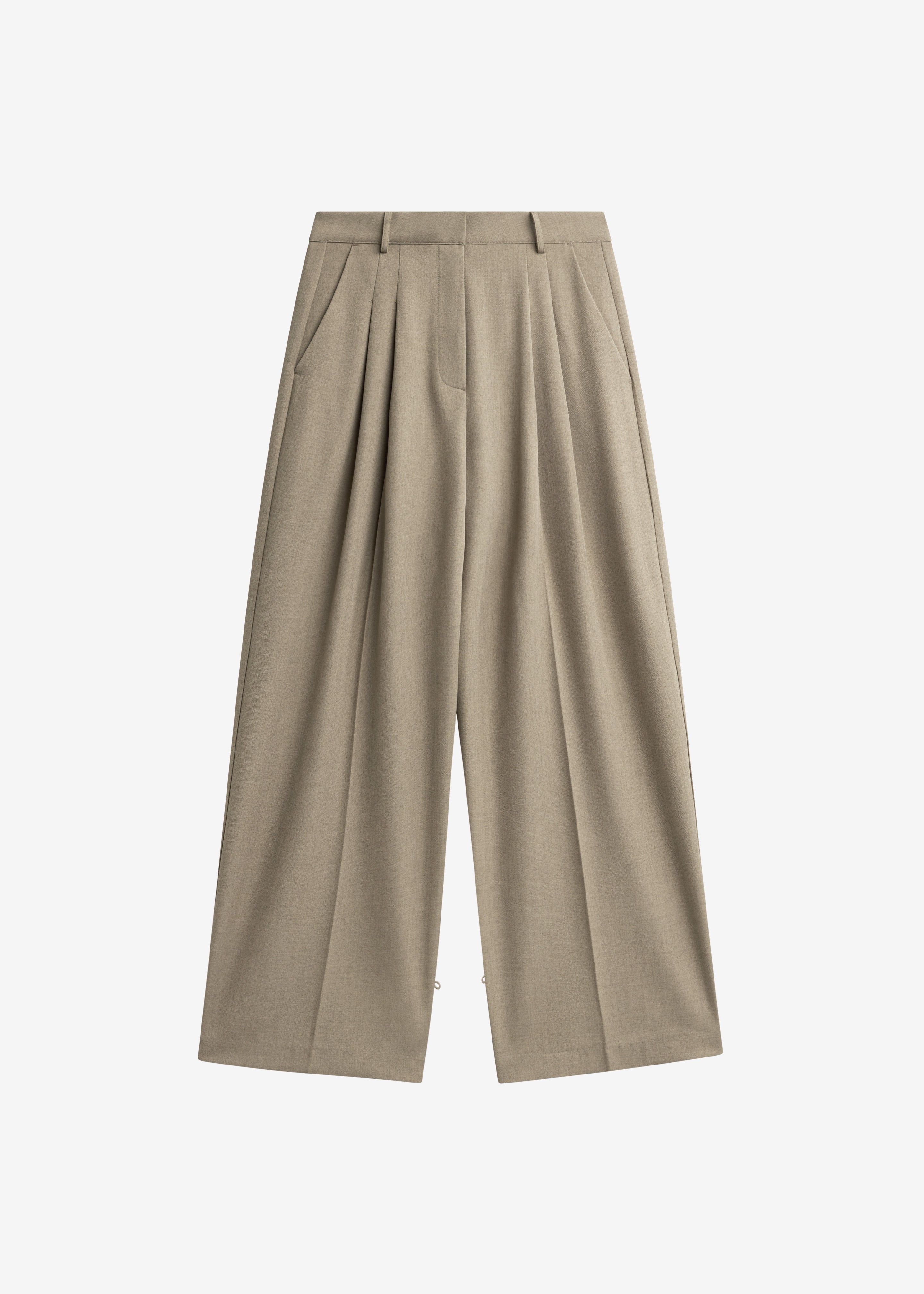 Venlo Pleated Trousers - Beige - 9