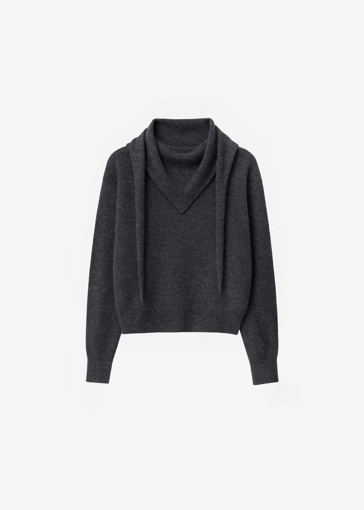 Vermont Scarf Sweater - Charcoal - 7