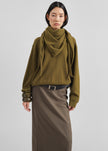 Vermont Scarf Sweater - Olive