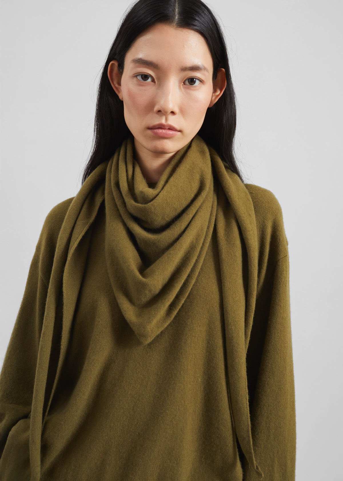 Vermont Scarf Sweater - Olive - 4