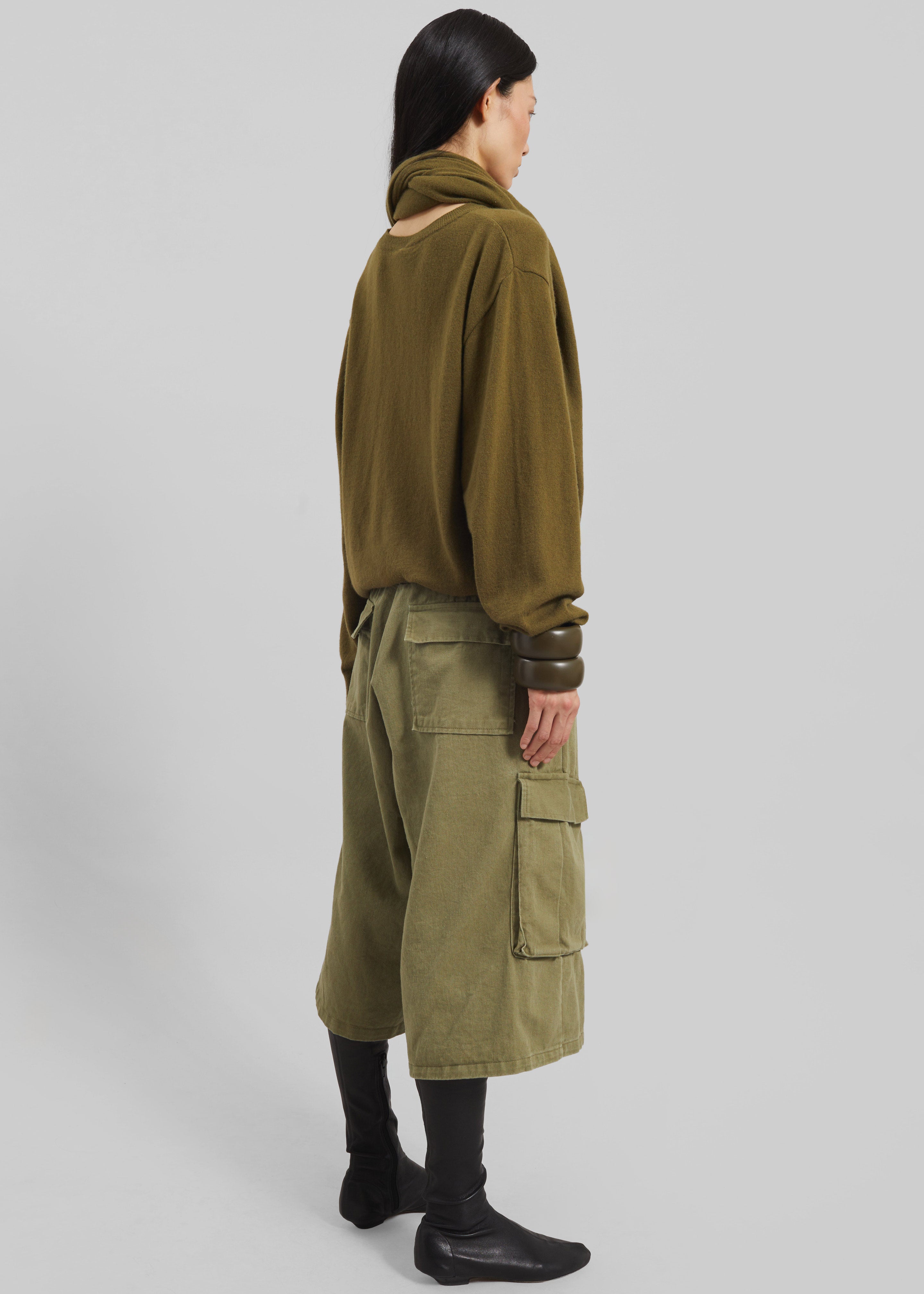 Vermont Scarf Sweater - Olive - 7