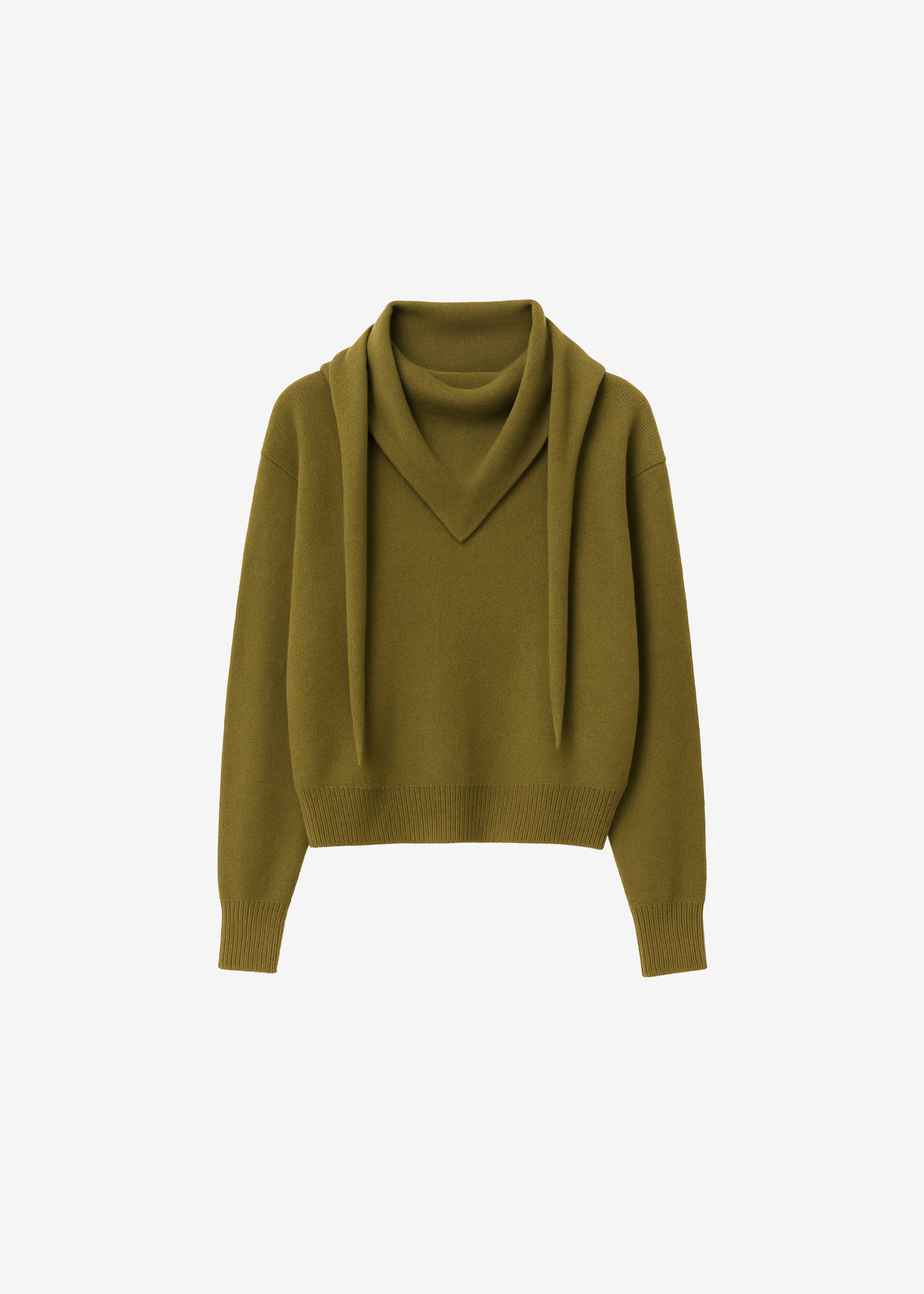 Vermont Scarf Sweater - Olive – The Frankie Shop