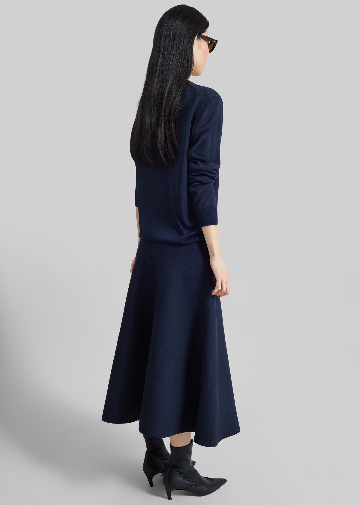 Vernon Layered Knit Pullover - Navy - 5