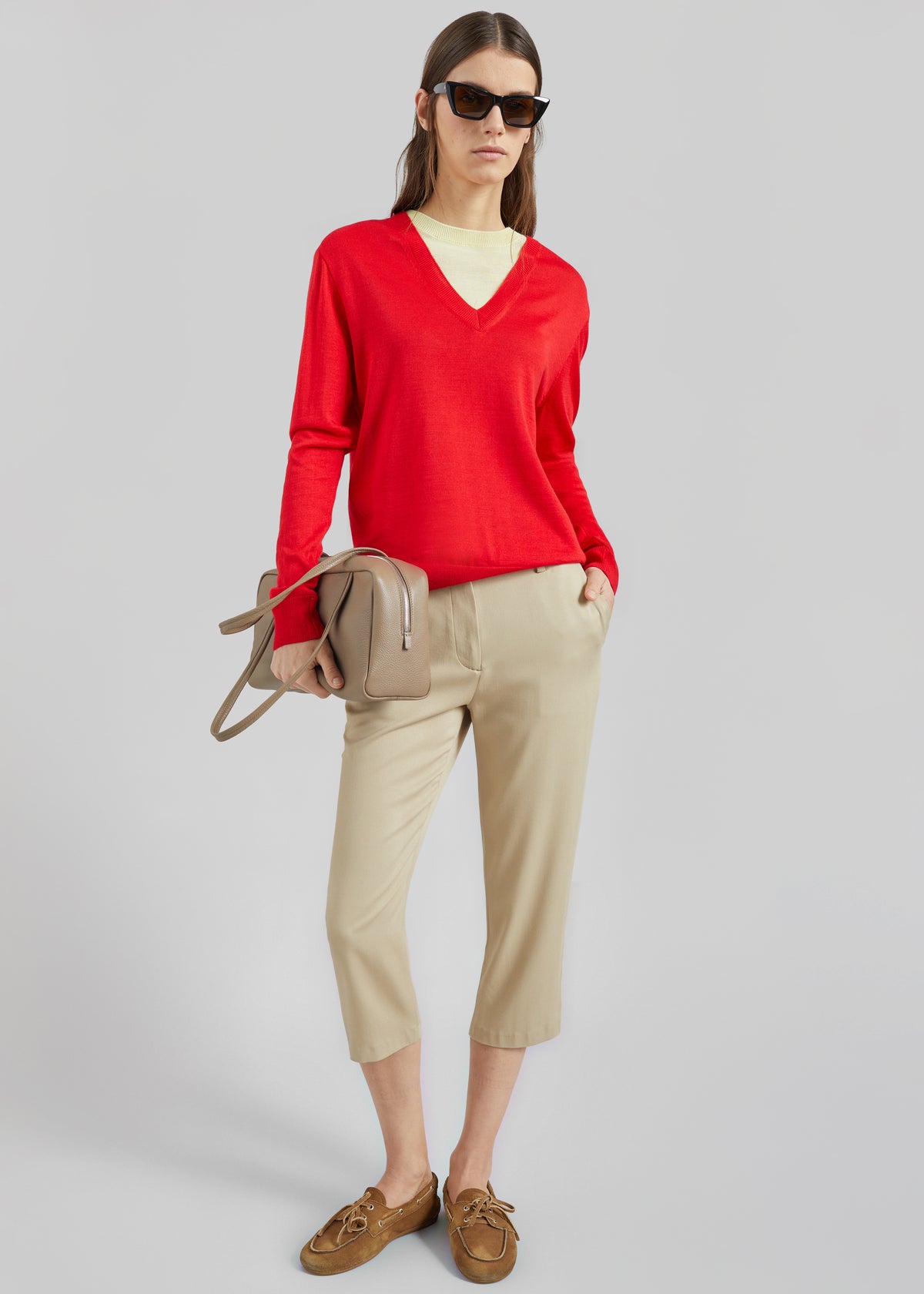 Vernon Layered Knit Pullover - Red - 3