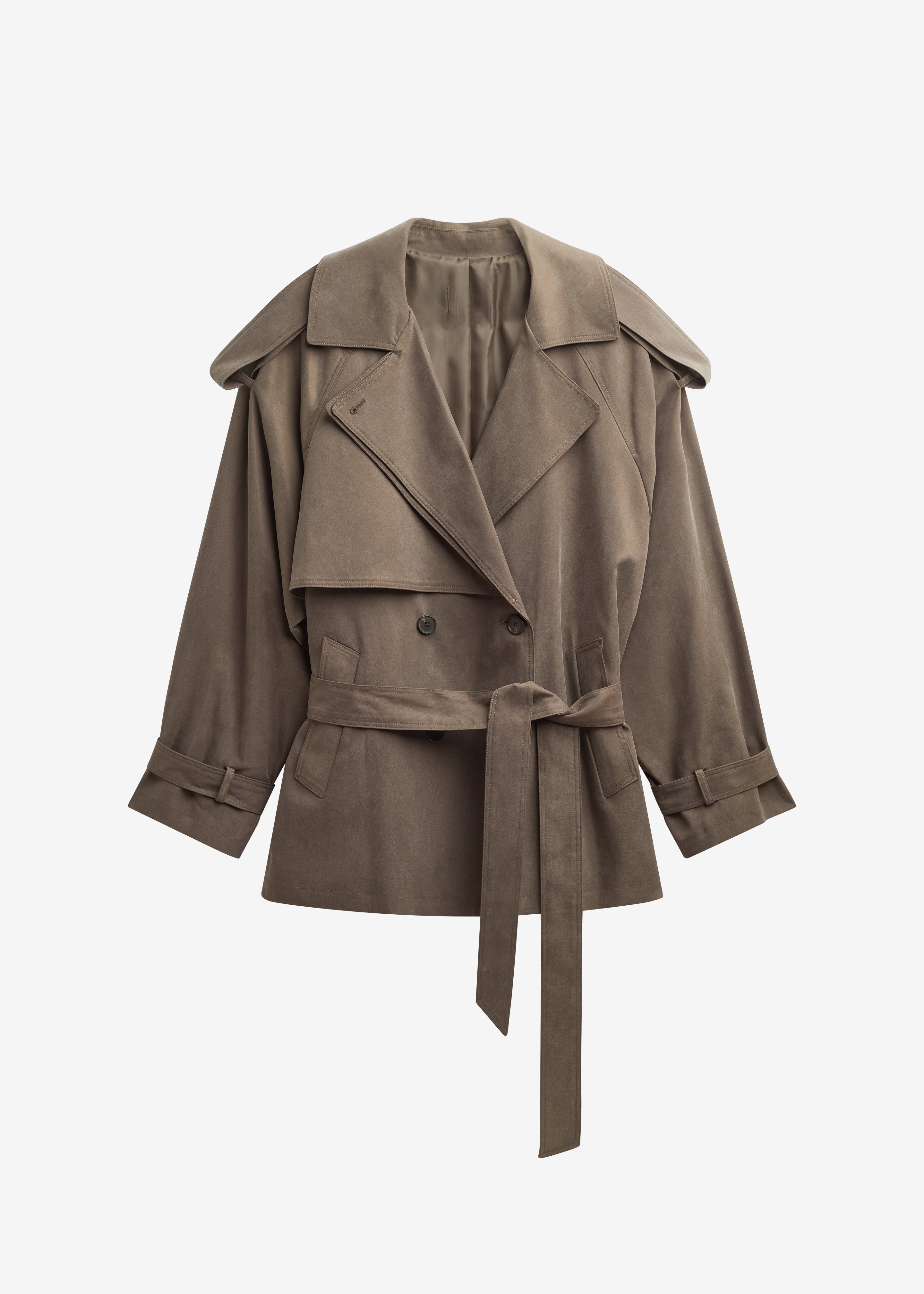 Vesoul Short Trench - Brown – The Frankie Shop