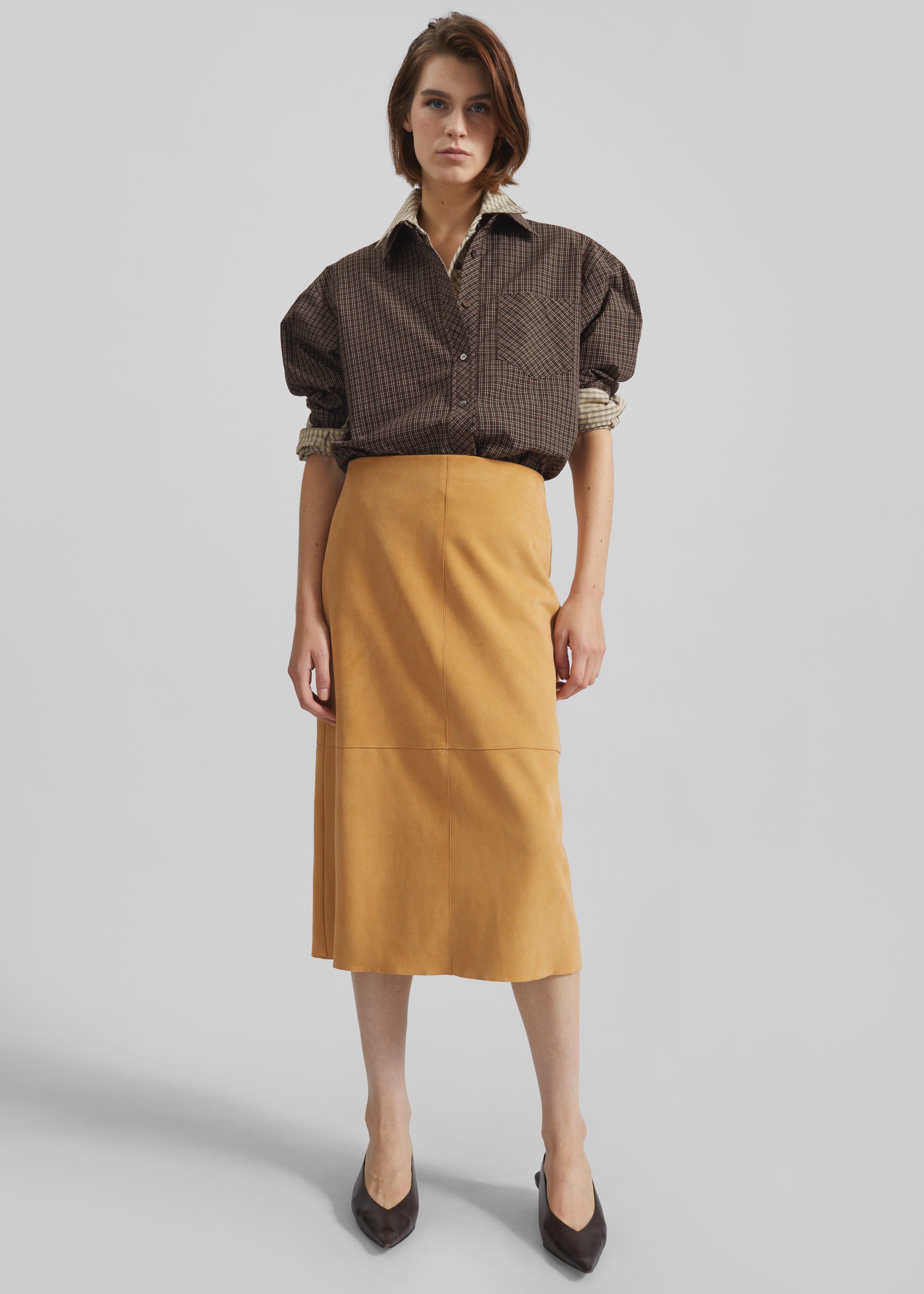 Vesta Cotton Shirt - Brown Plaid - 5