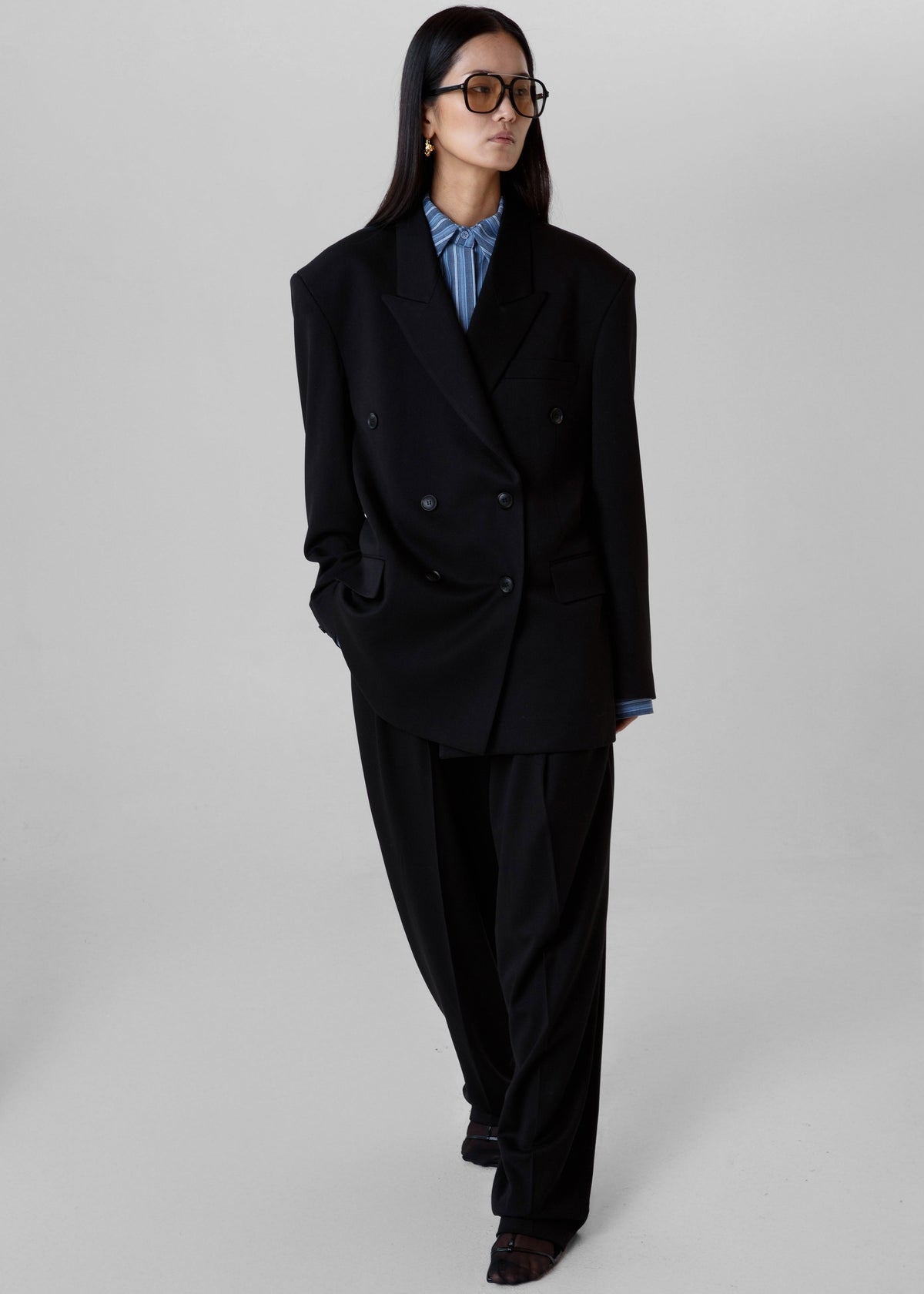 Vester Pleated Trousers - Black - 6