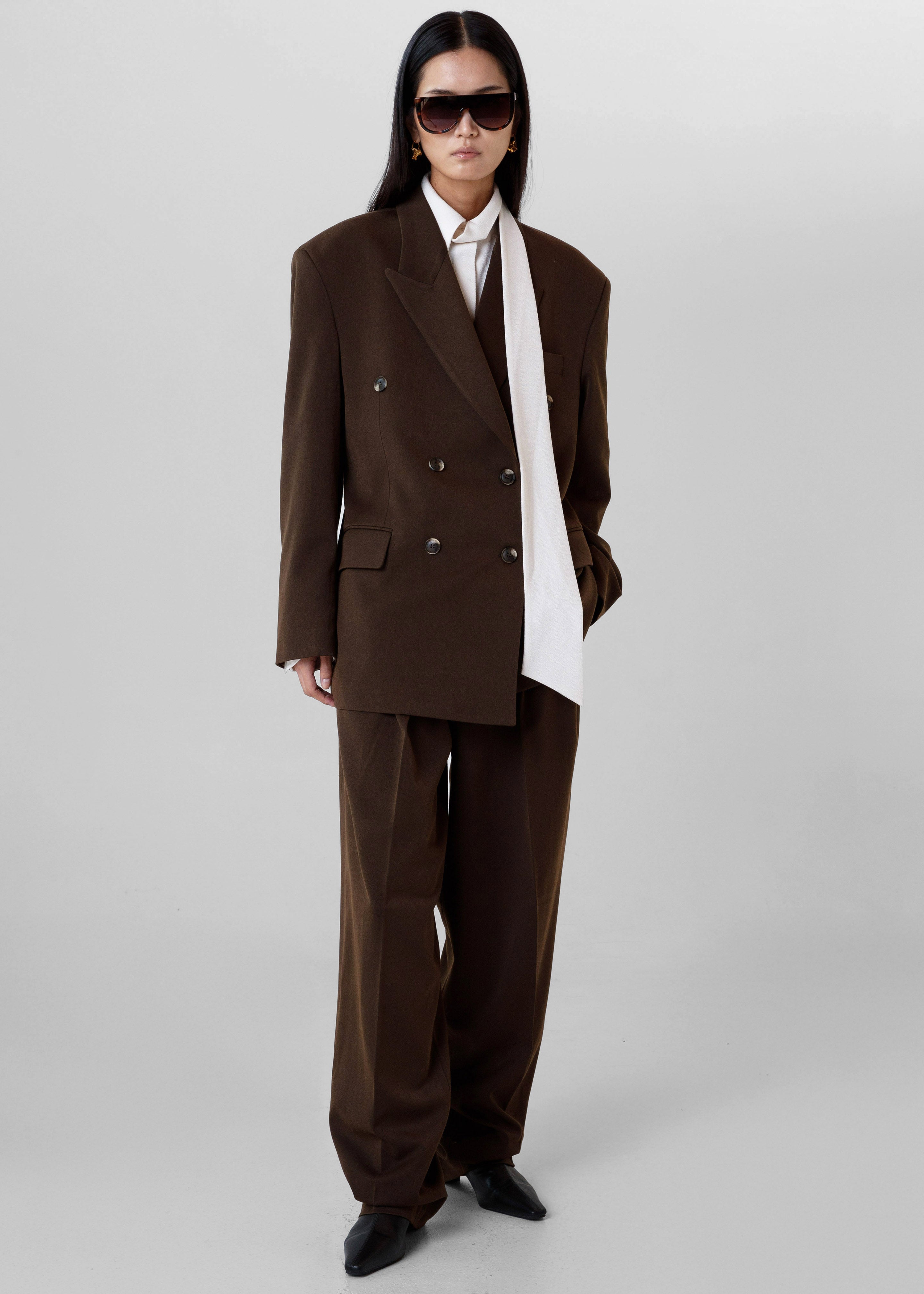 Vester Pleated Trousers - Brown - 8