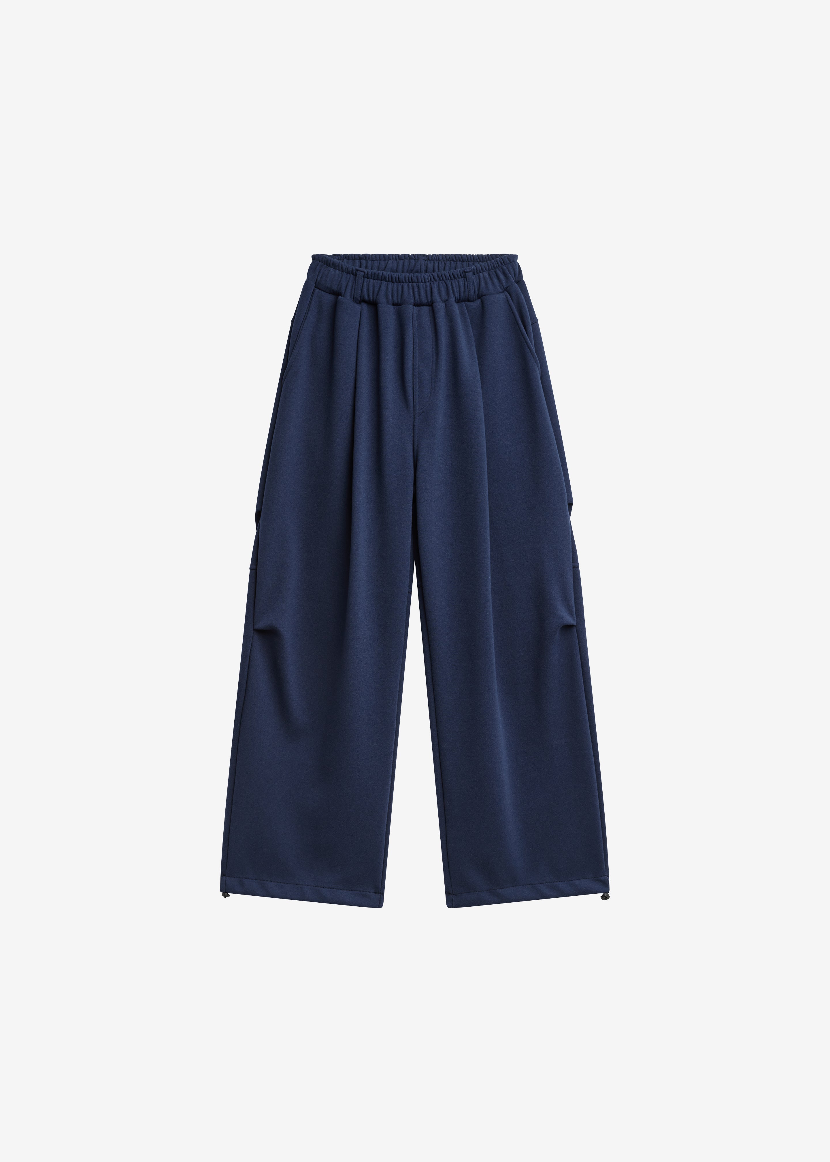 Vetigny Drawstring Pleated Sweatpants - Navy - 6