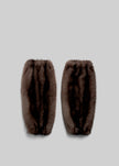 Vetta Faux Fur Leg Warmers - Brown Melange