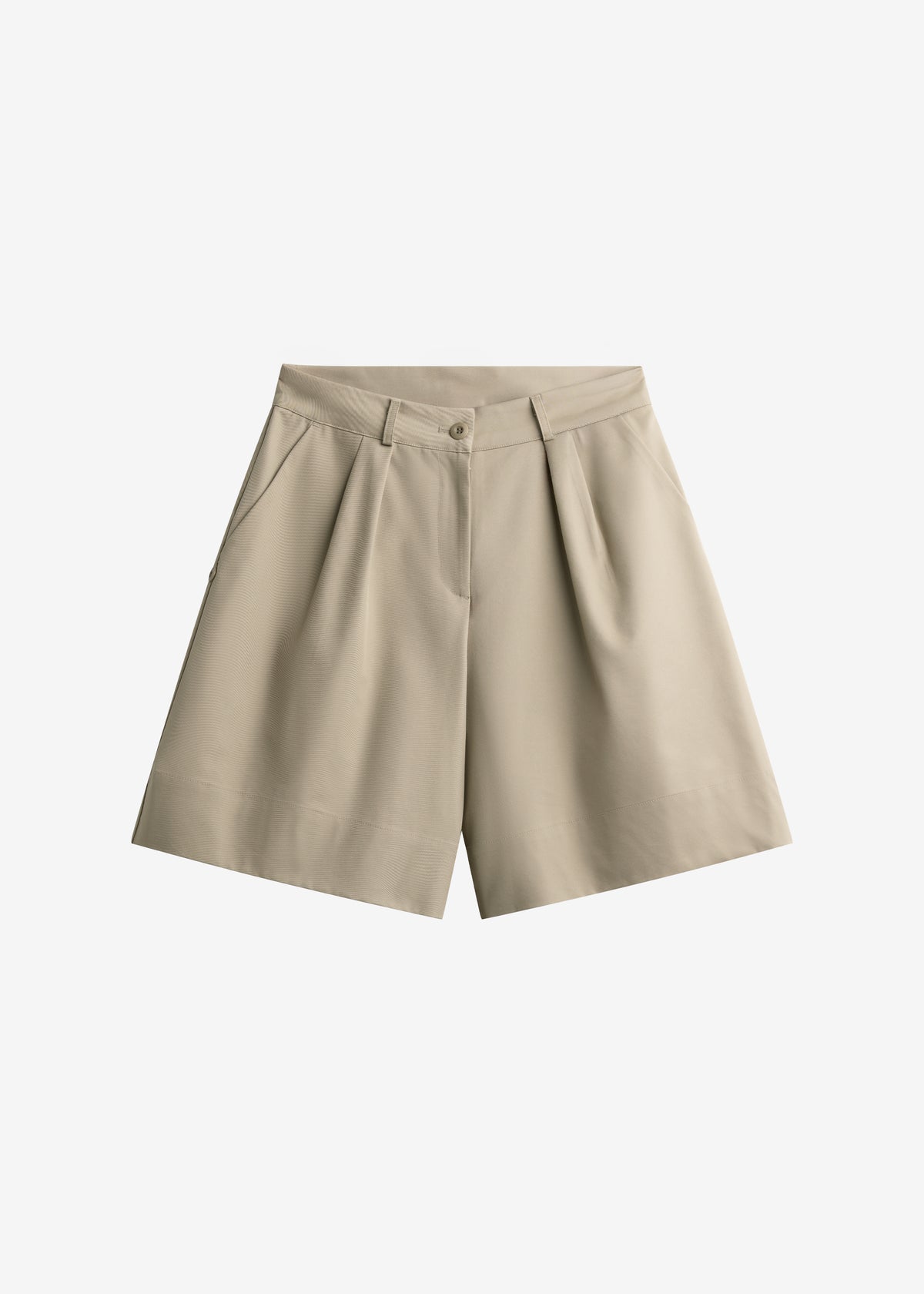 Veyra Adjustable Cuff Shorts - Beige - 11