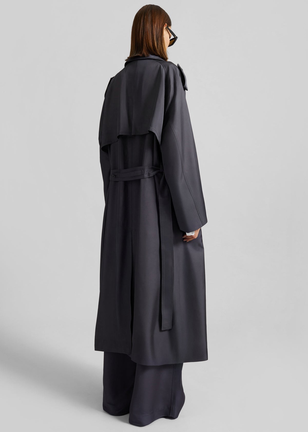 Veyron Silk Trench - Storm Grey - 6