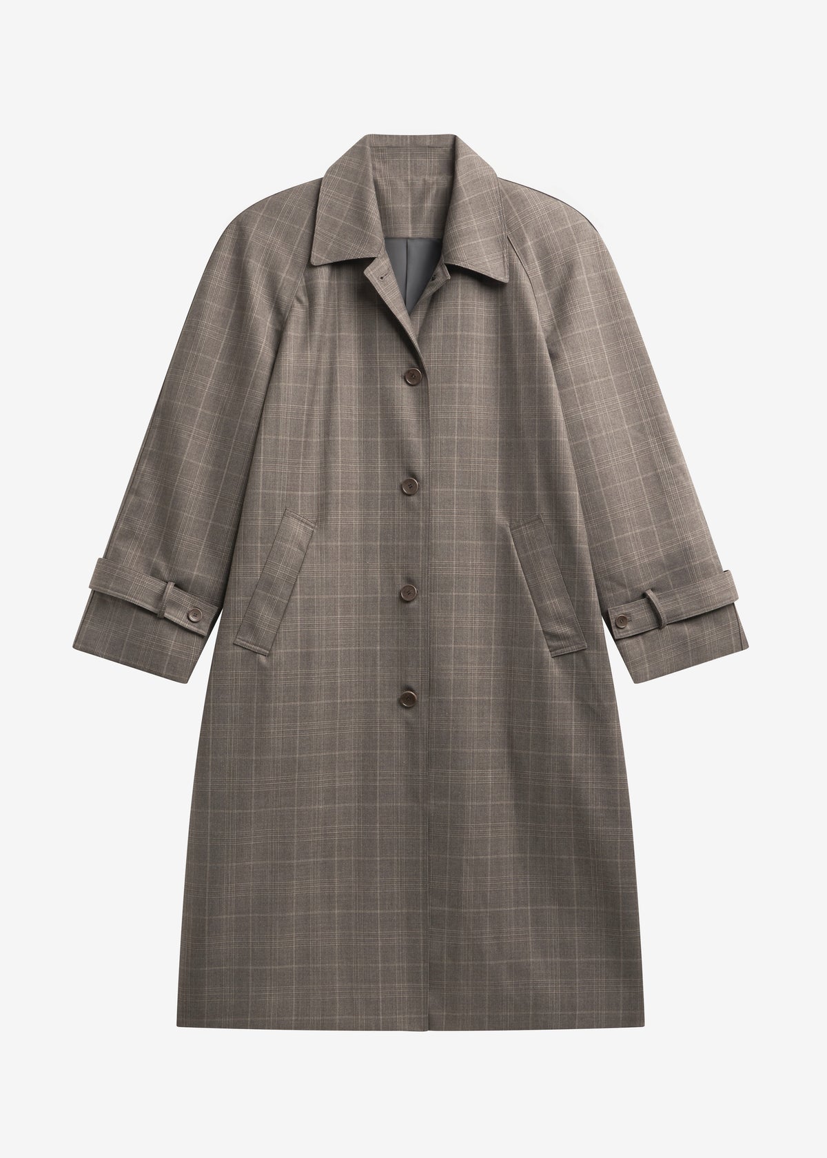 Viana Trench Coat - Brown Glen Plaid - 7