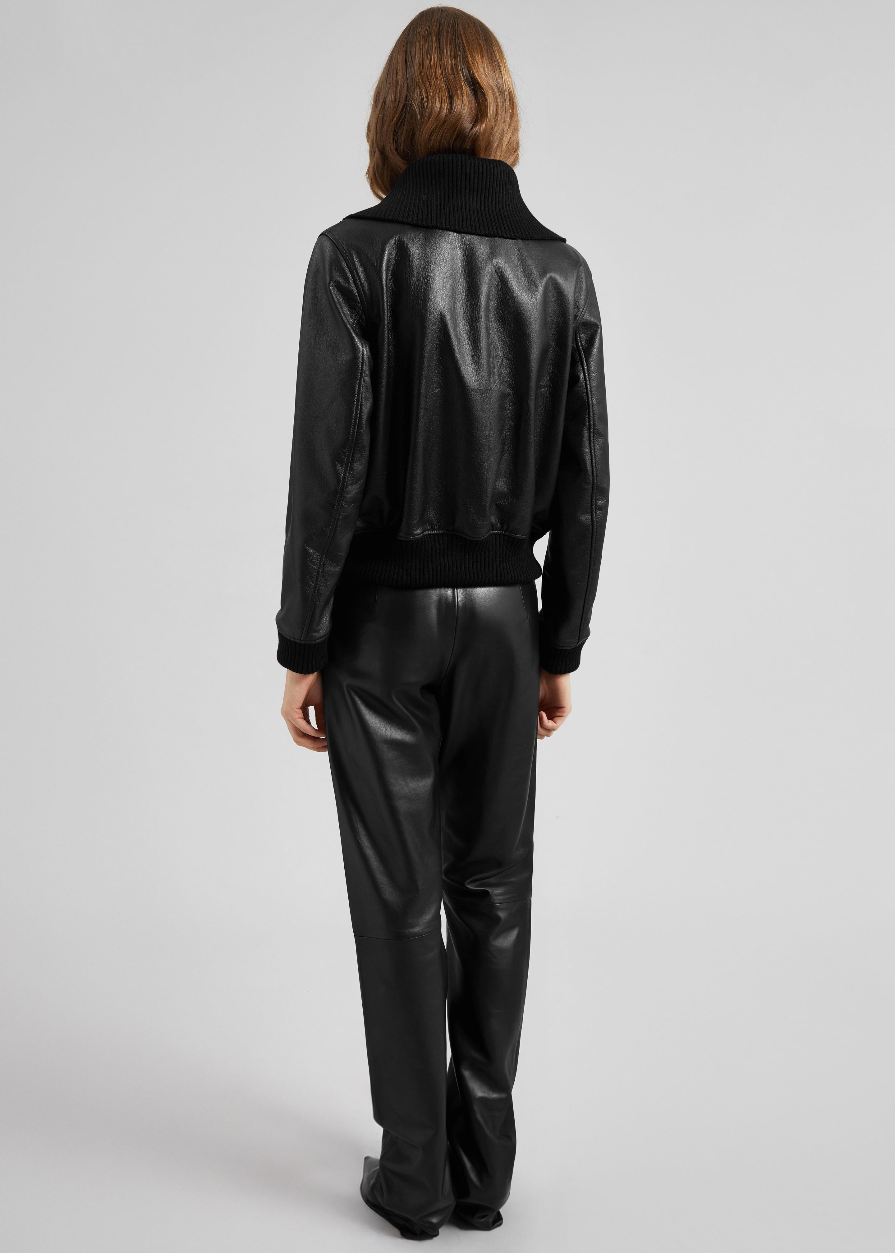 Vidsel Leather Bomber Jacket - Black – The Frankie Shop