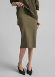 Viera Midi Skirt - Khaki