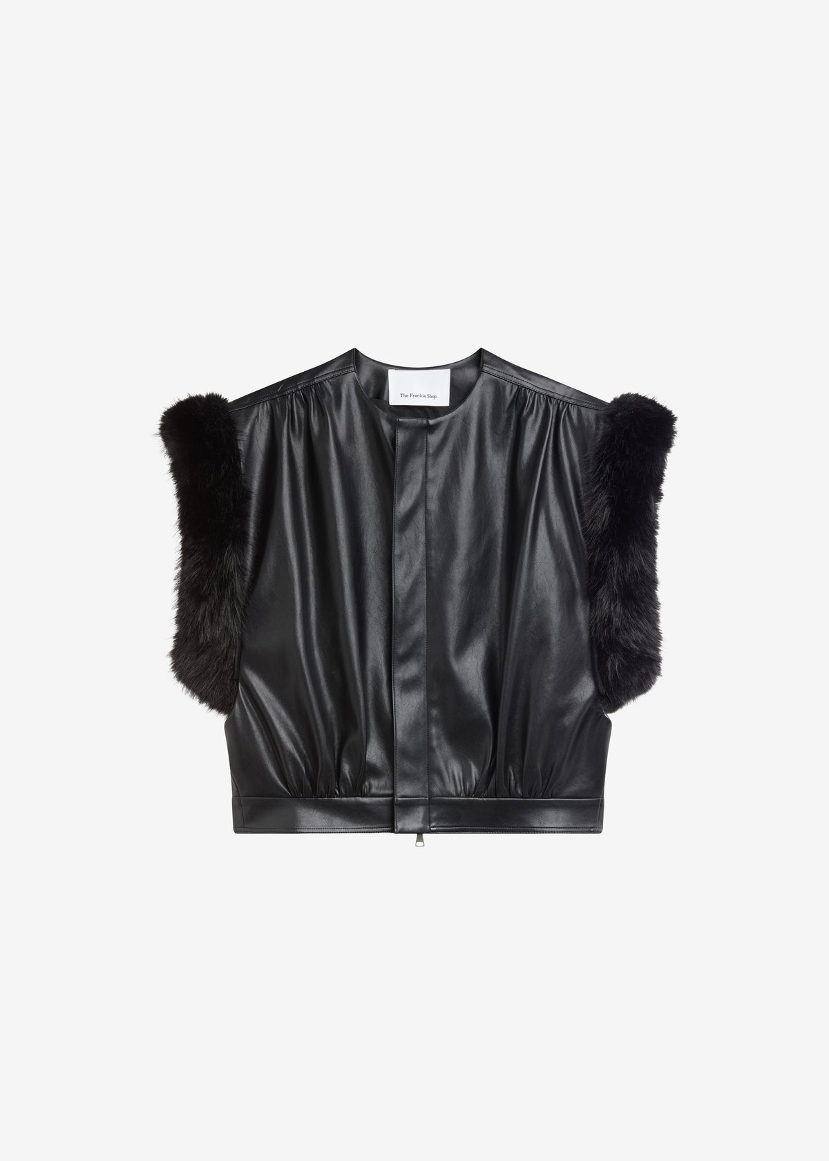 Vieste Faux Fur Trim Vest - Black
