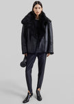 Viola Funnel Neck Jacket - Black