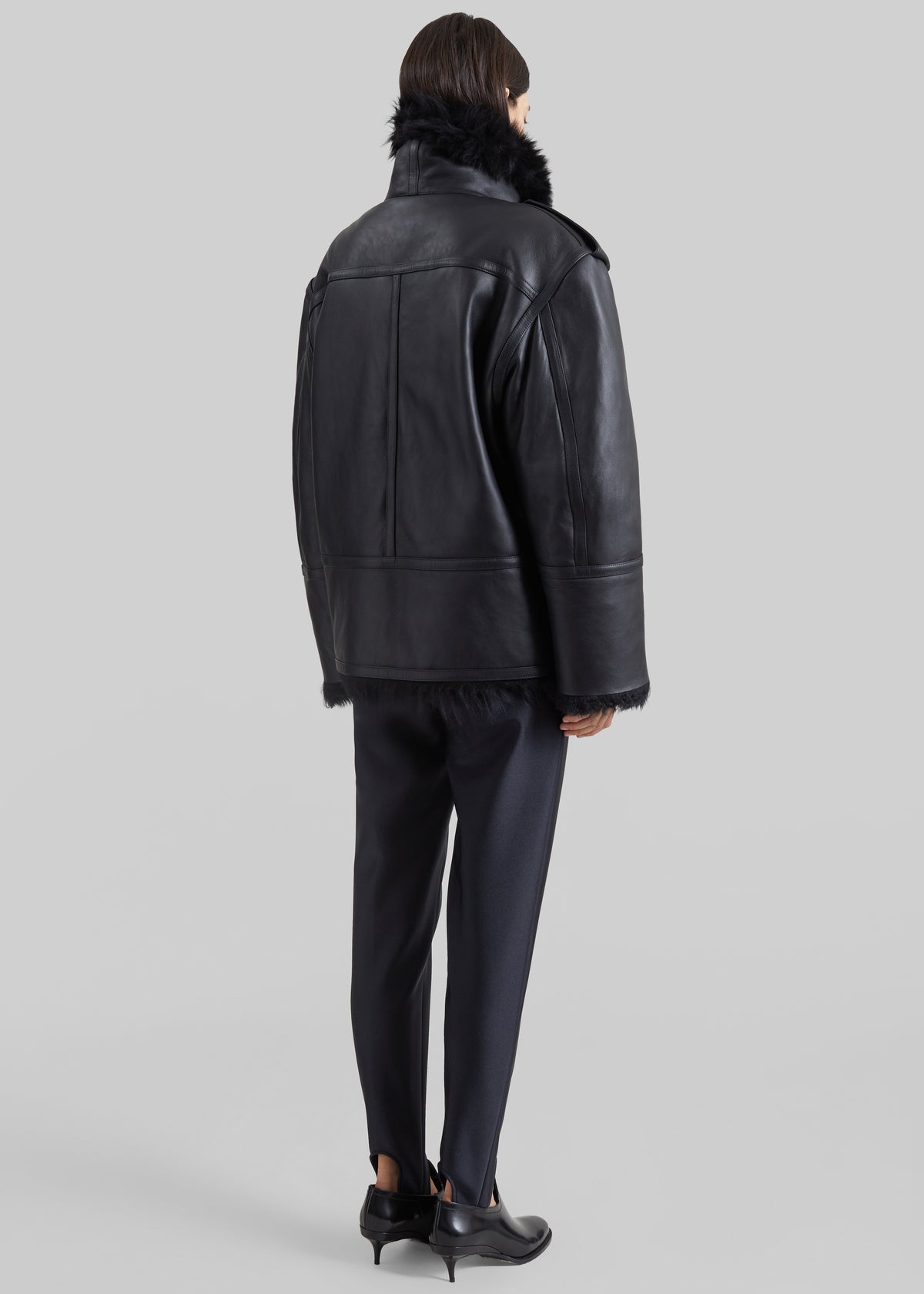 Viola Funnel Neck Jacket - Black