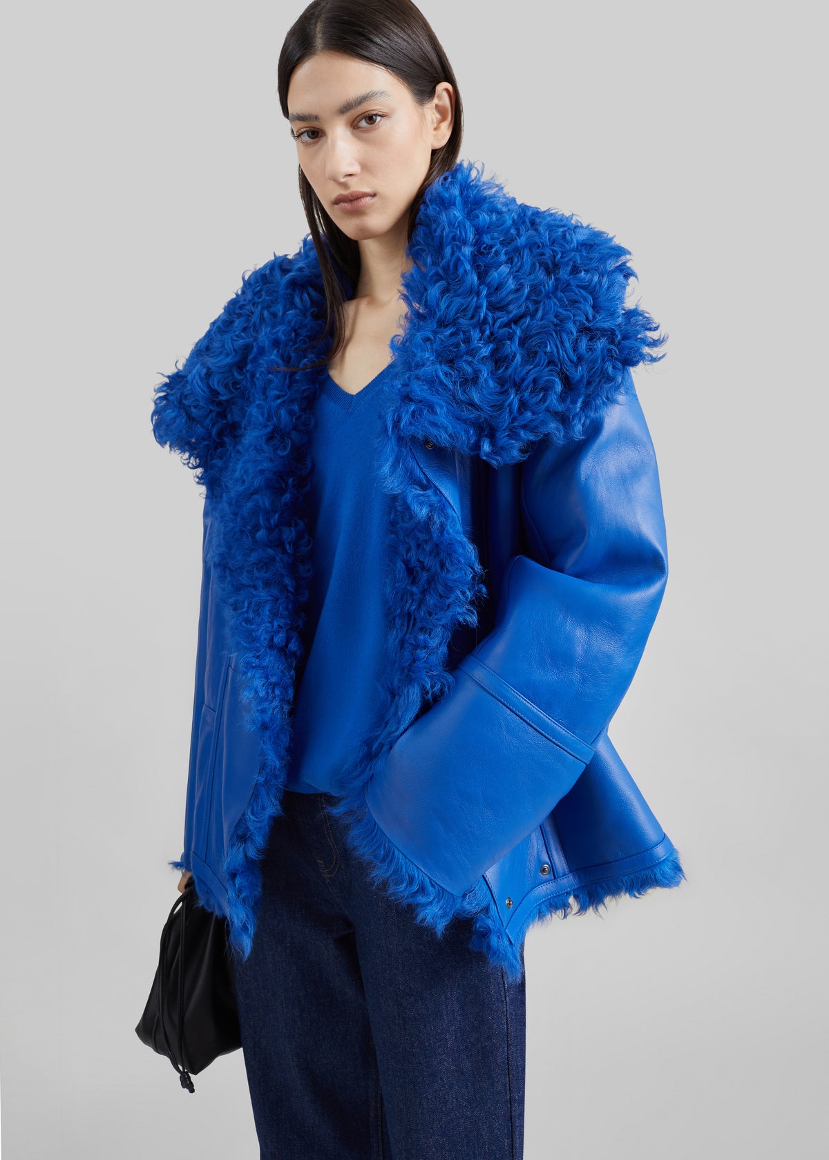 Viola Funnel Neck Jacket - Cobalt