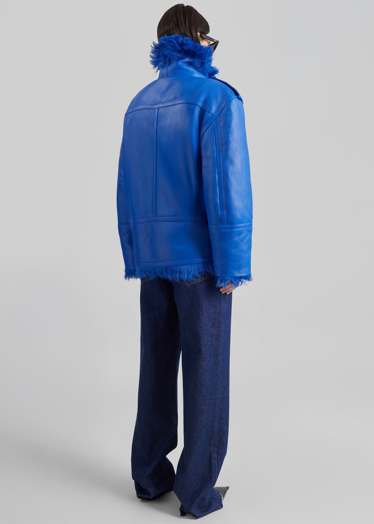 Viola Funnel Neck Jacket - Cobalt