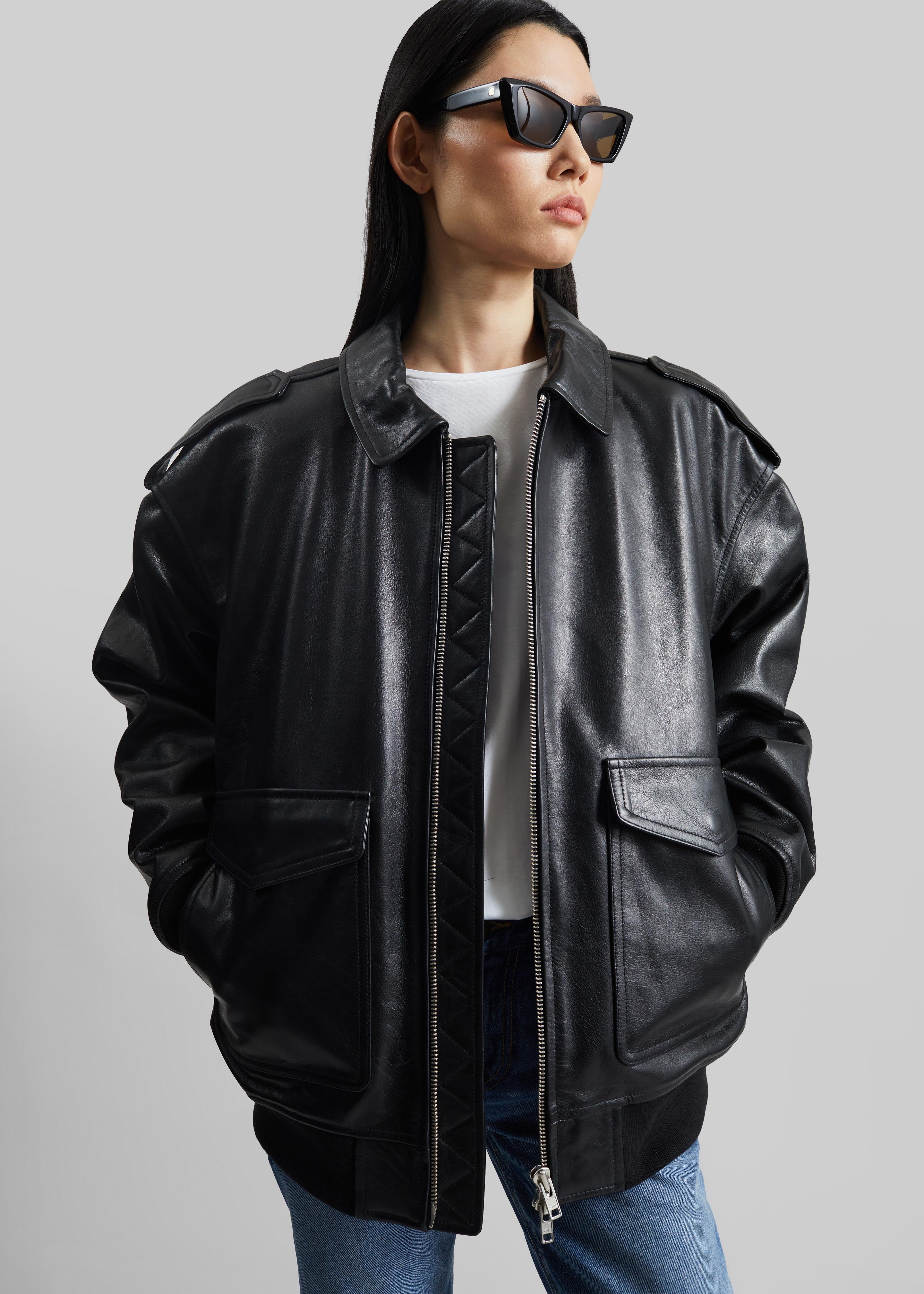 Viper Leather Jacket - Black - 5