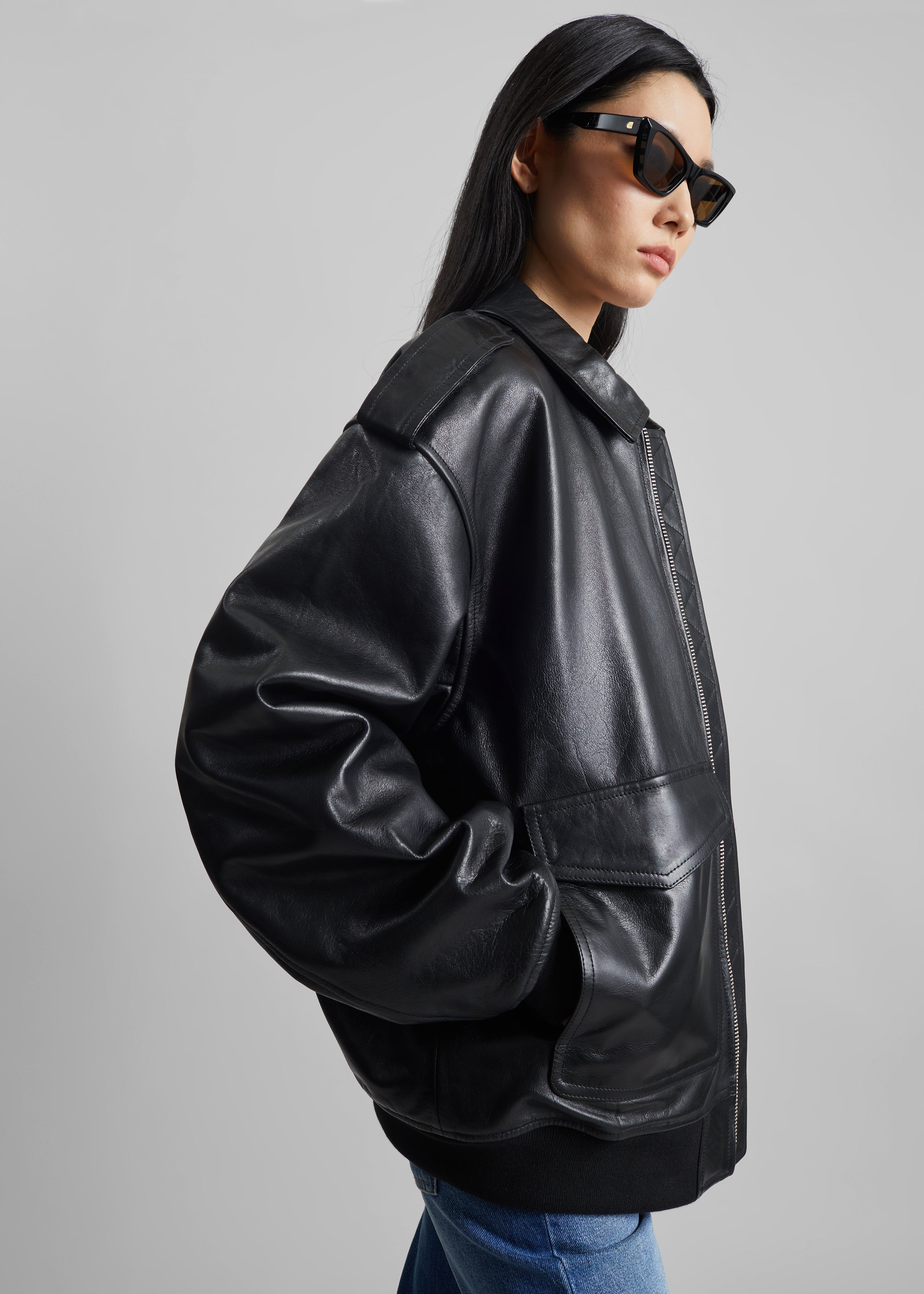 Viper Leather Jacket - Black – The Frankie Shop