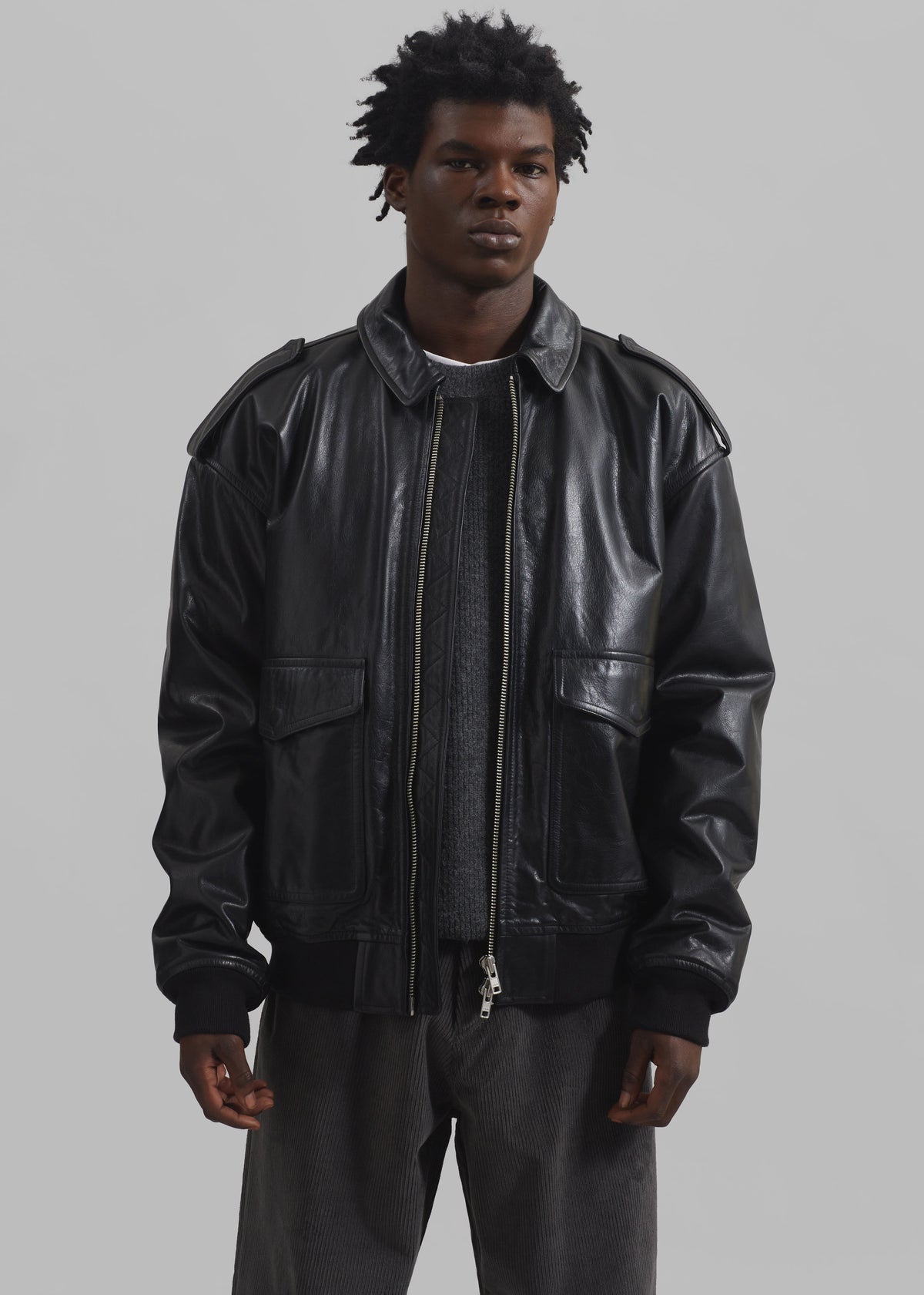 Viper Leather Jacket - Black - 9 - [gender-male]