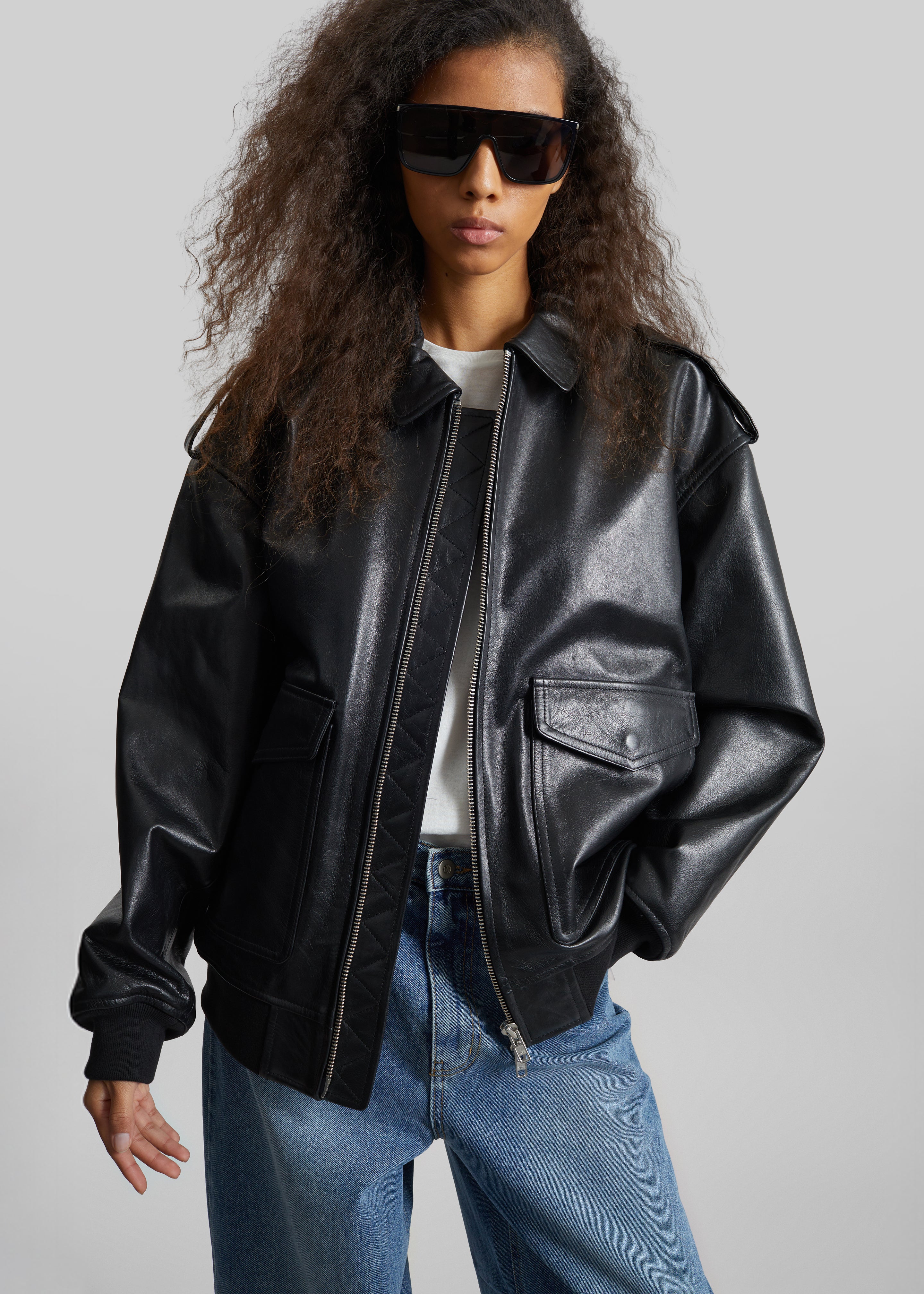 Viper Leather Jacket - Black – The Frankie Shop