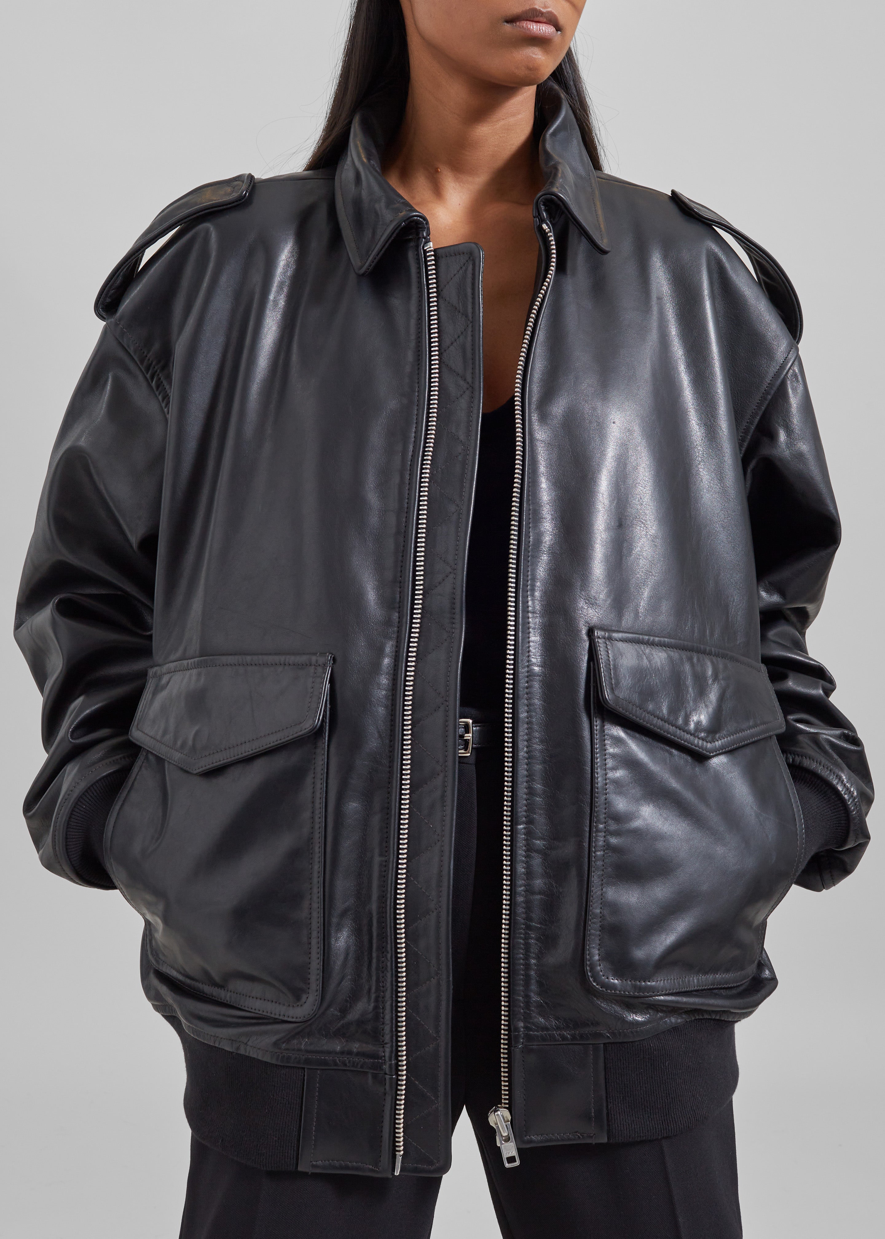 Viper Leather Jacket - Black - 3