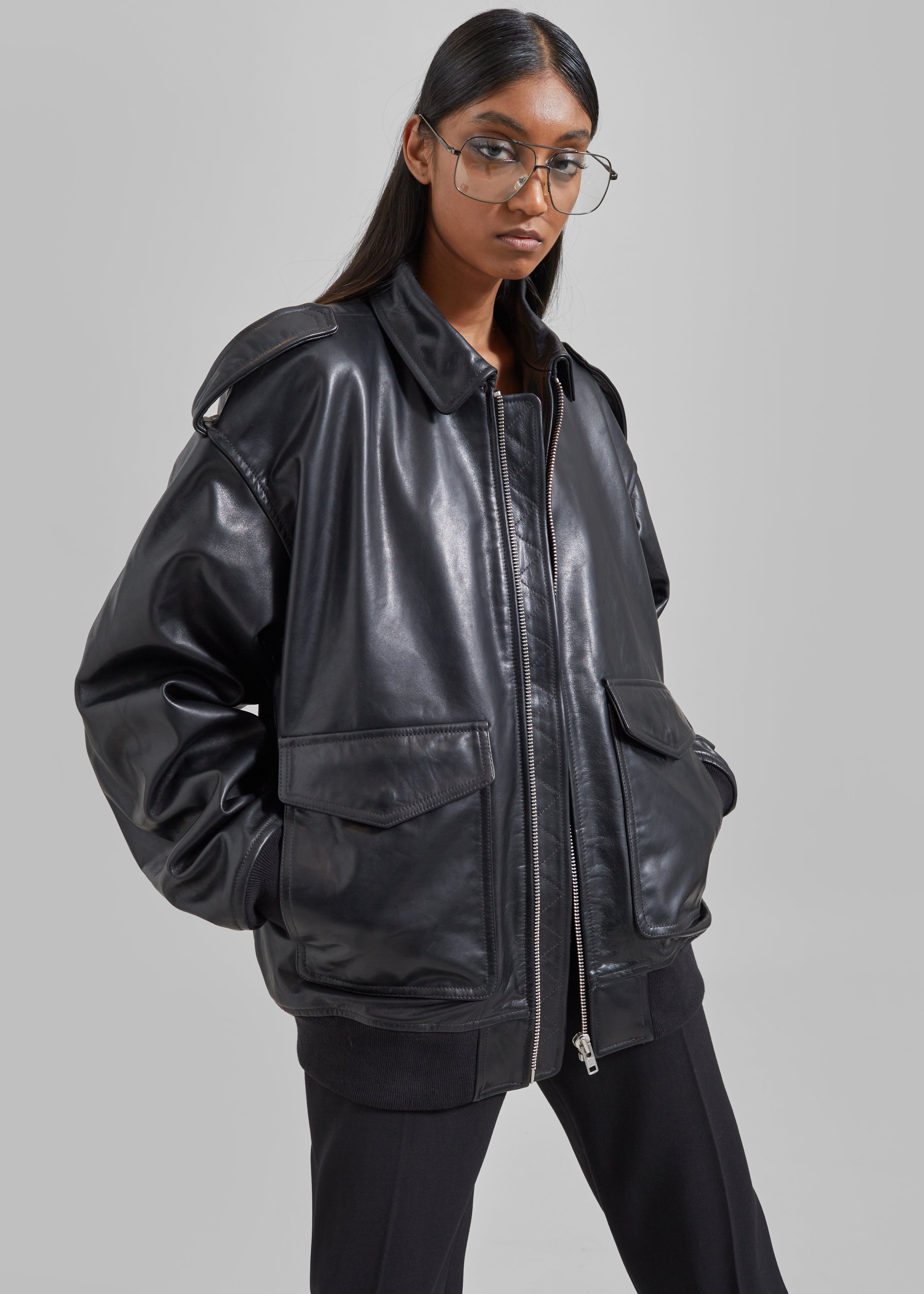 Viper Leather Jacket - Black – The Frankie Shop