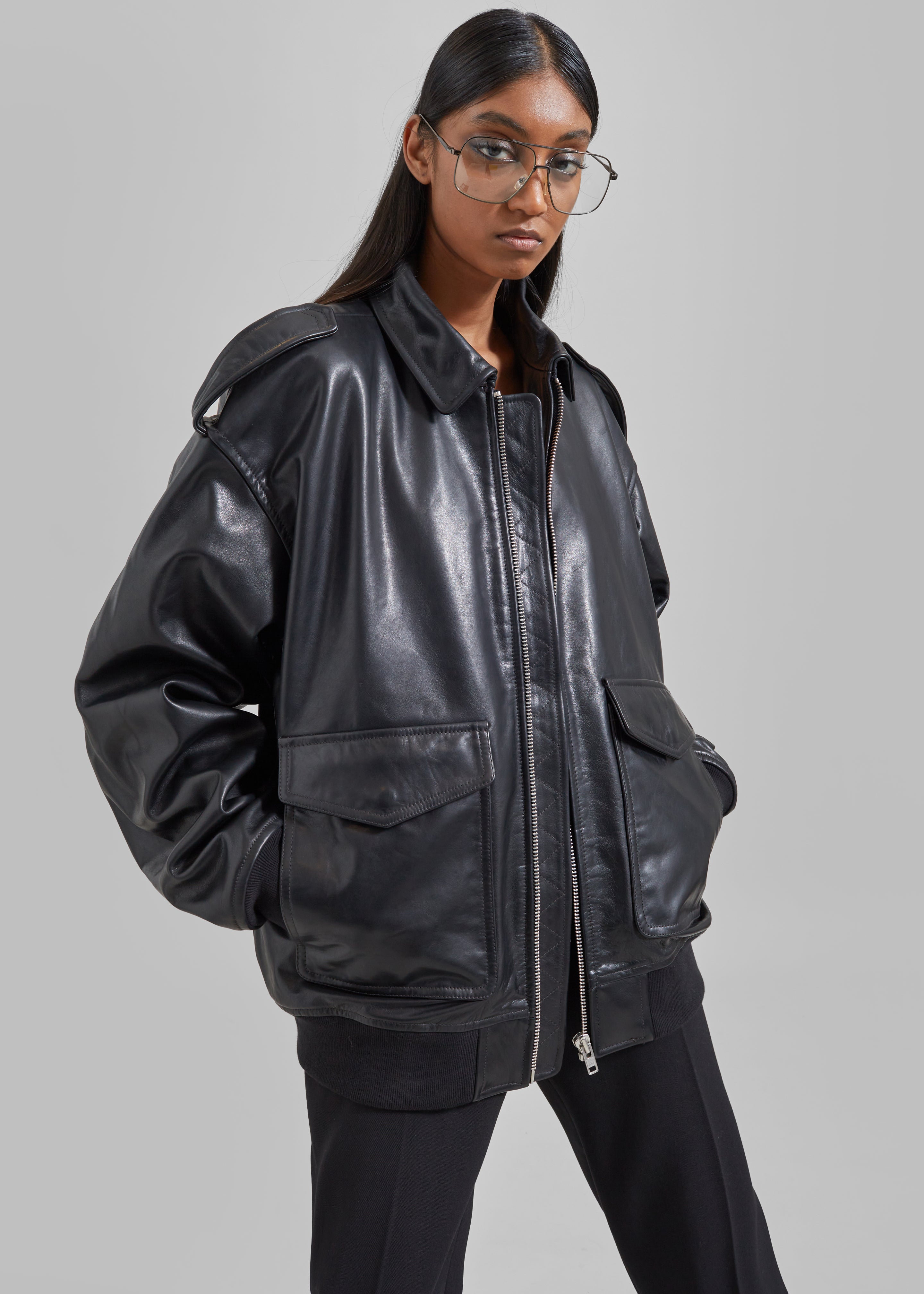 Viper Leather Jacket - Black - 1