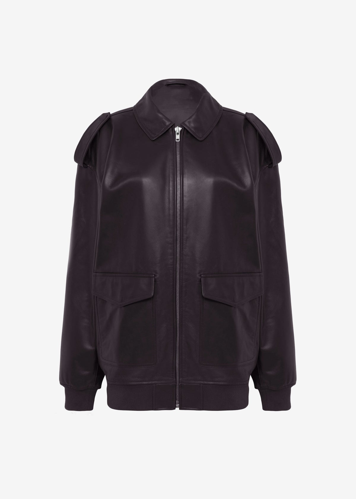 Viper Leather Jacket - Dark Plum - 15